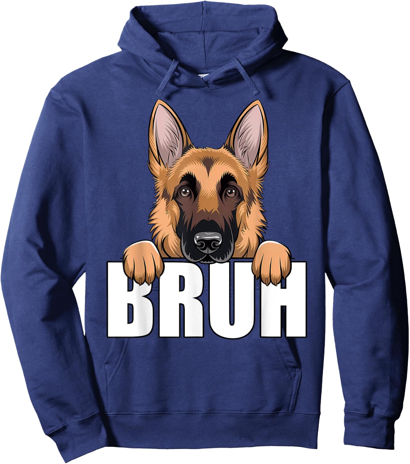 Funny German Shepherd Bruh Cute GSD Dog Lover Men Boys Kids Hoodie - Hoodie | Navy