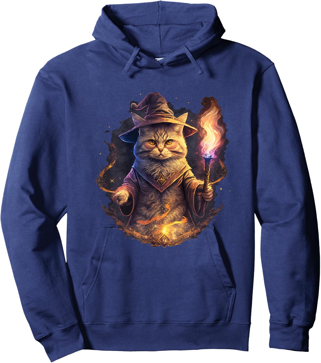 Magical Wizard Cat Fantasy Kitten Hoodie - Hoodie | Navy