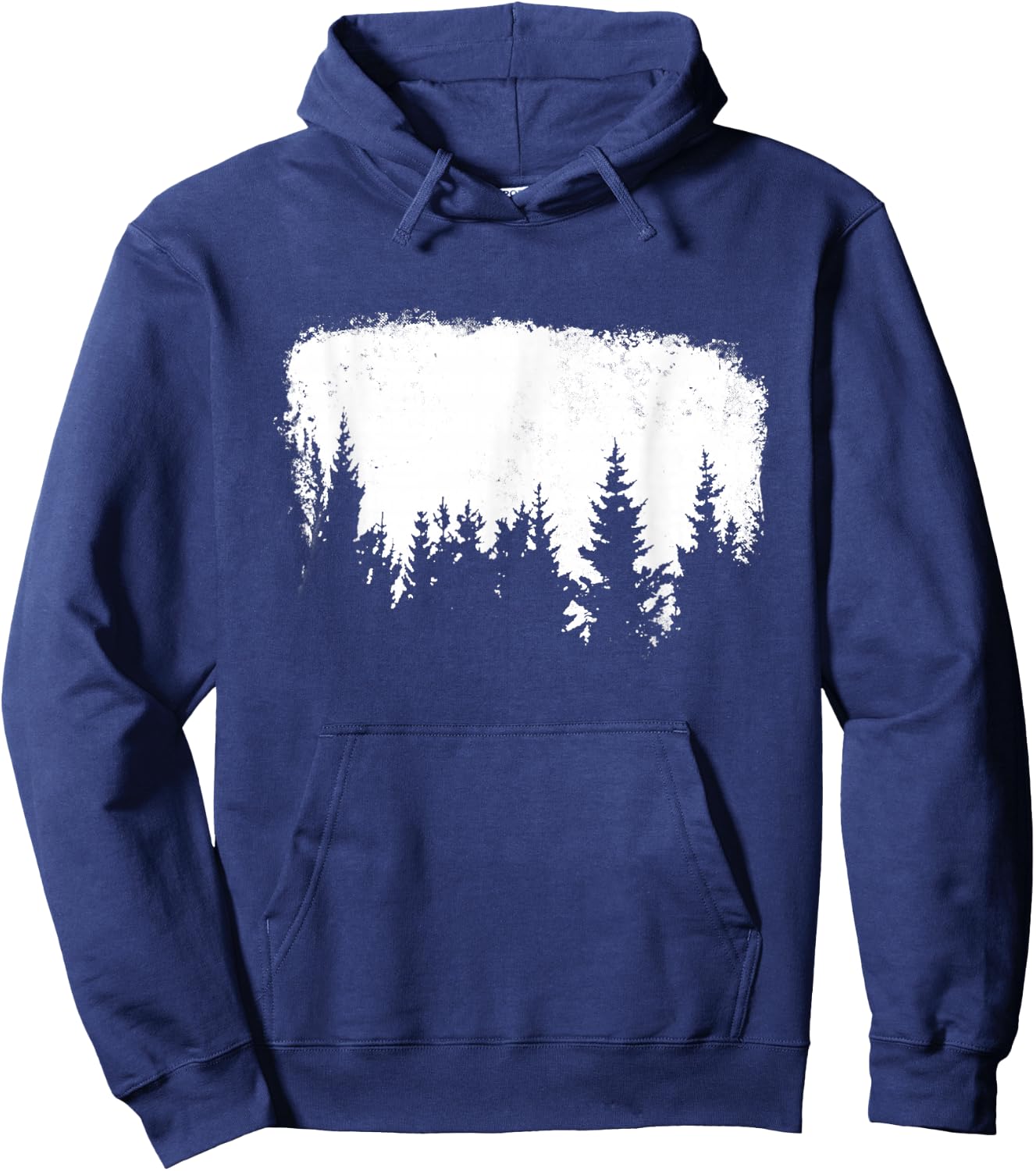 Minimalist Pine Tree Design World Traveler Graphic Clothing Hoodie - Hoodie | Navy