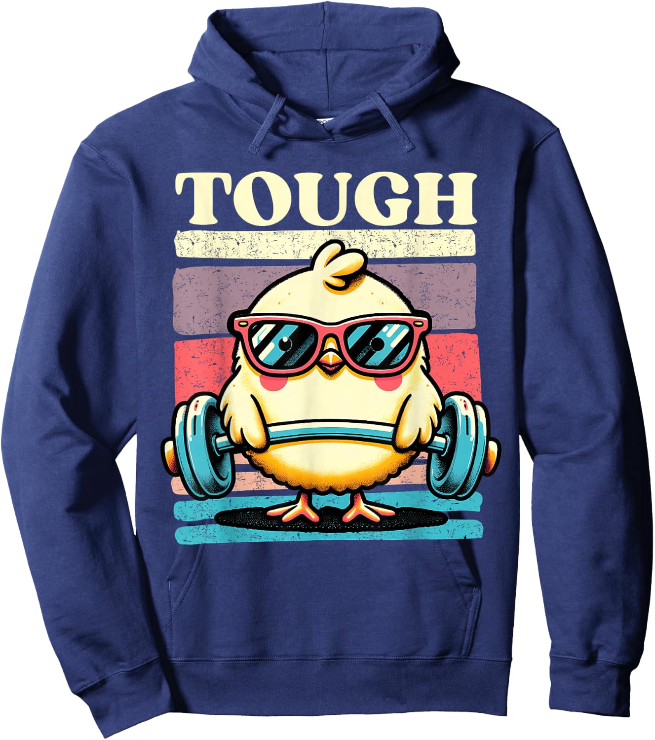 Funny Baby Chick Gym Teen Girls Women One Tough Chick Hoodie - Hoodie | Navy