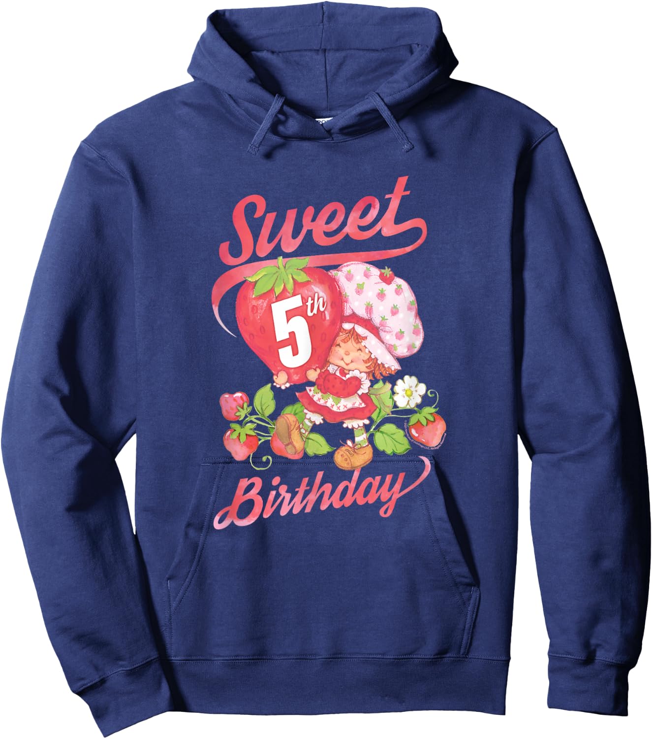 Strawberry Shortcake Vintage Sweet 5th Birthday Hoodie - Hoodie | Navy