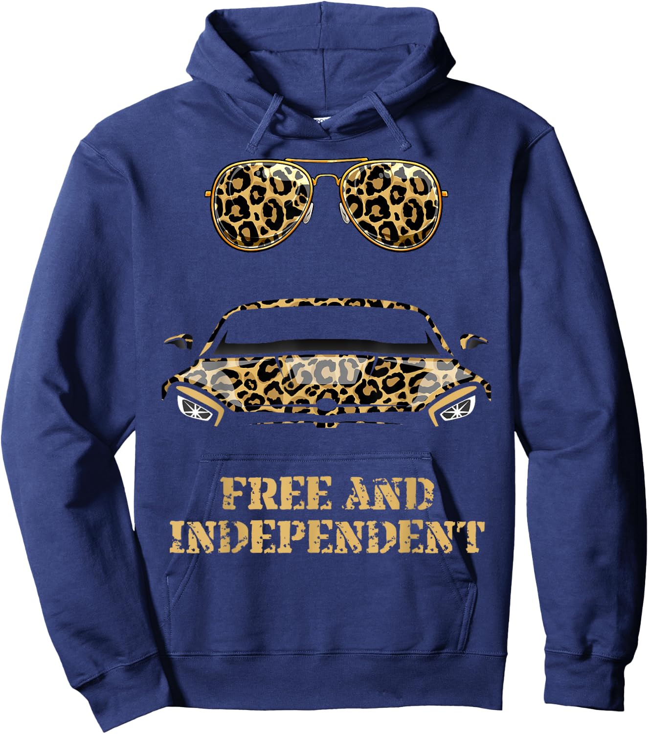 Leopardenhemd für Herren, Jungen, Jugendliche. Herren-Hemd mit Leopardenmuster Hoodie - Hoodie | Navy