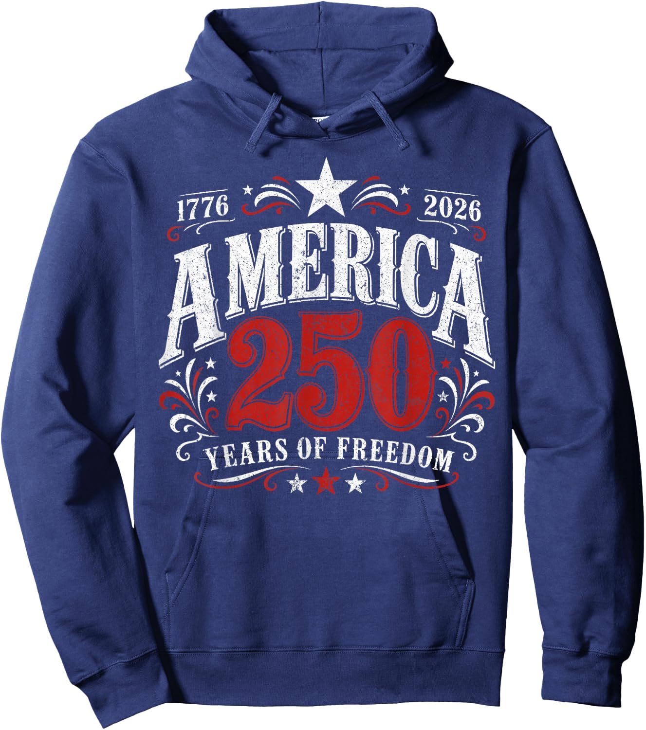 250 Years of Freedom America USA 250th Anniversary Patriotic Hoodie - Hoodie | Navy