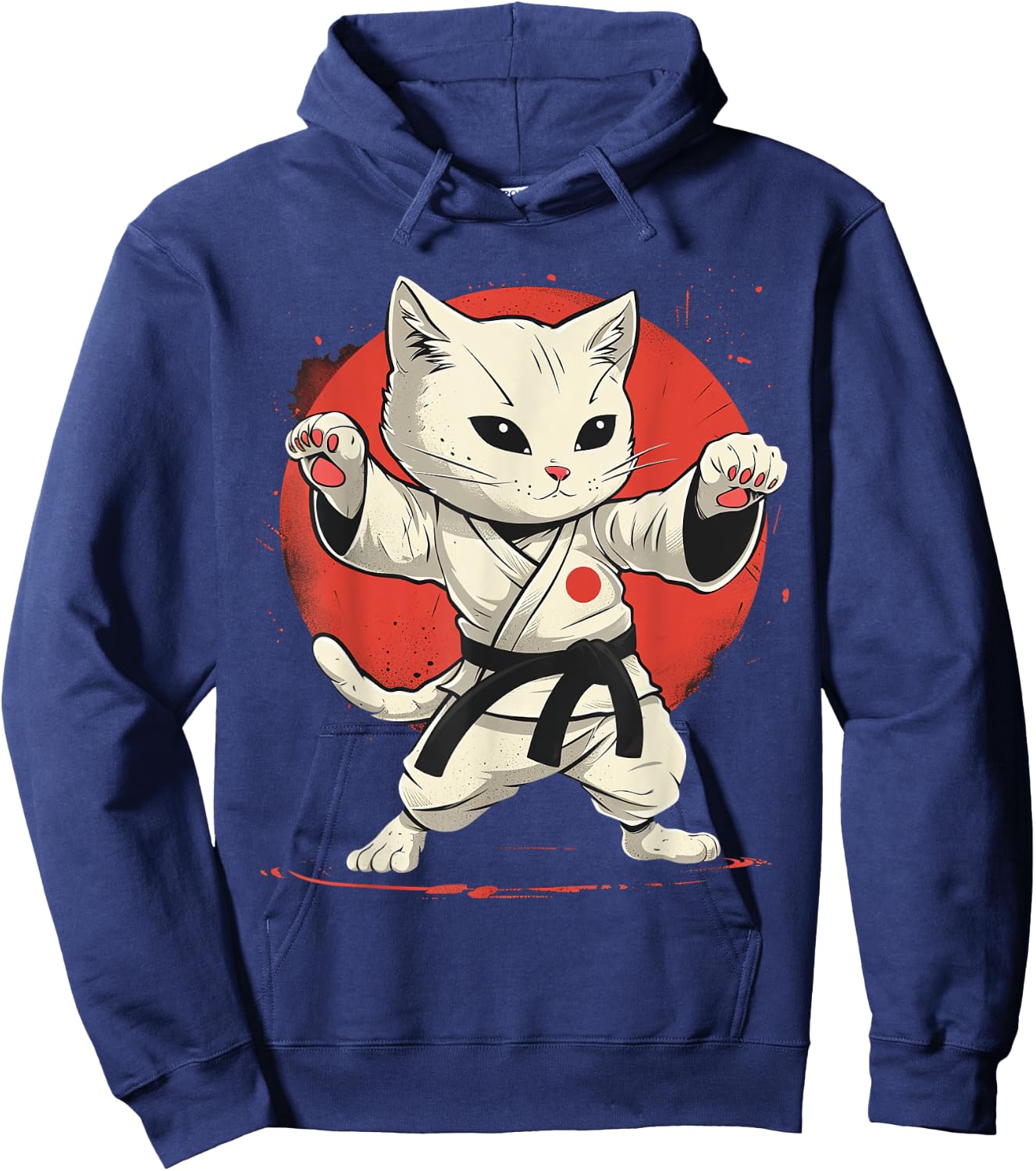 Judo Cat , Black, S Hoodie - Hoodie | Navy