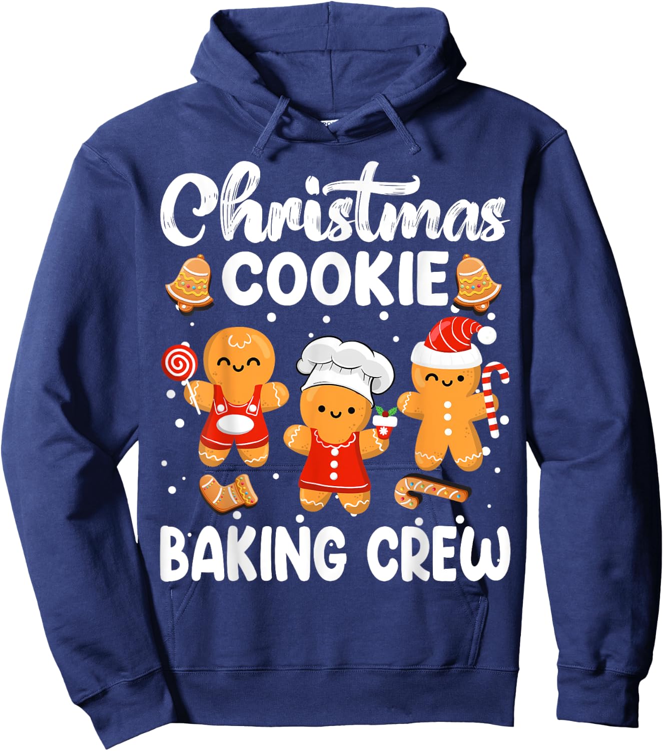 Cookie Baking Crew Gingerbread Christmas Family Matching Hoodie - Hoodie | Navy