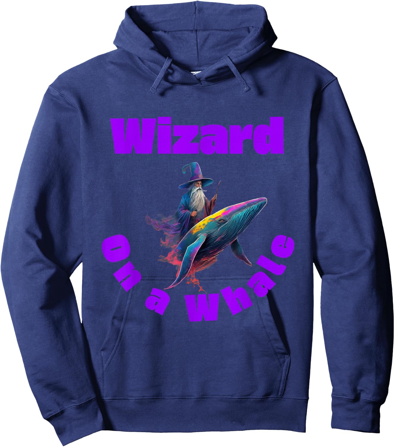 Wizard on a whale funny misheard song lyrics Hoodie - Hoodie | Navy