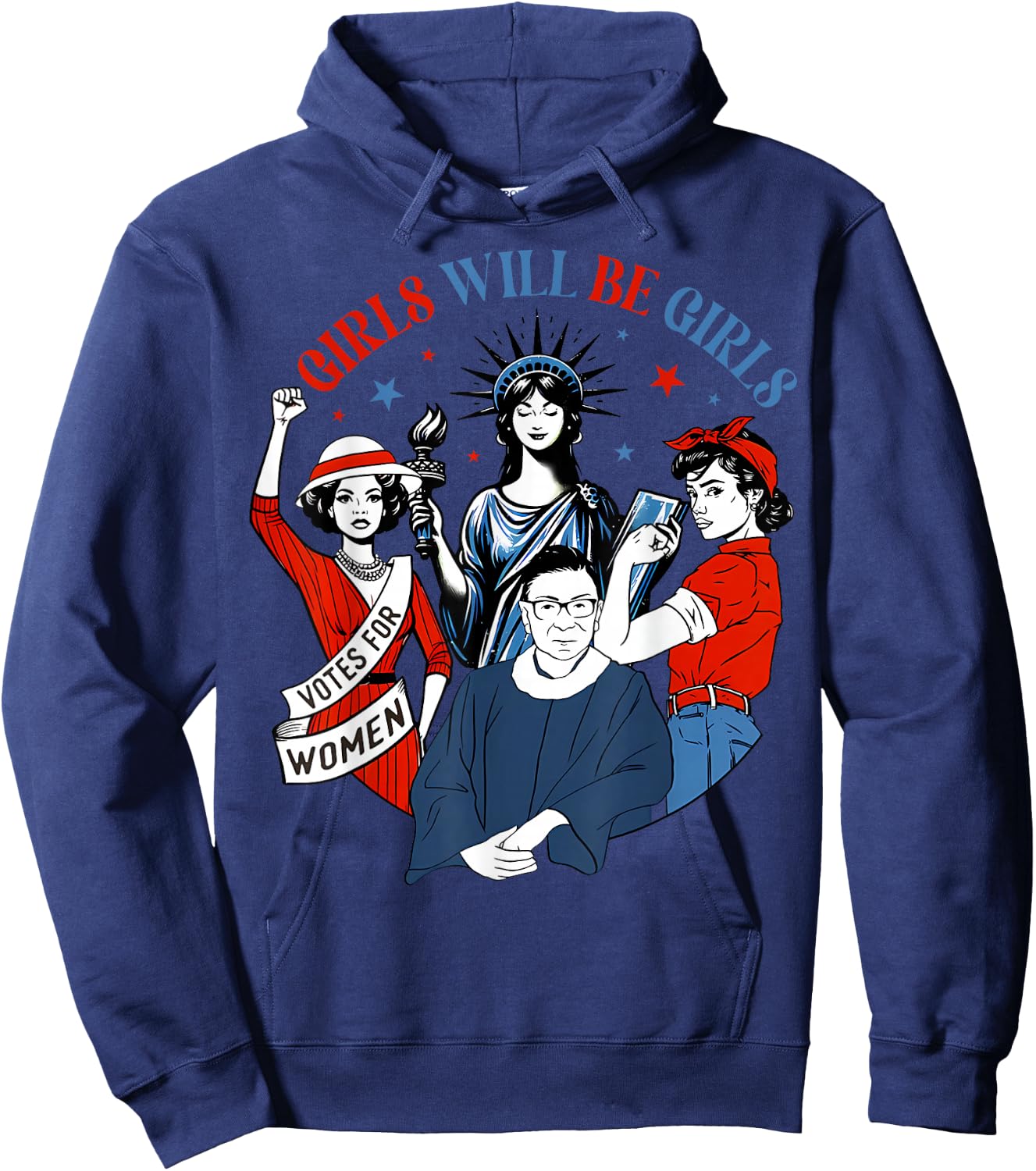 T-Shirt Hoodie - Hoodie | Navy