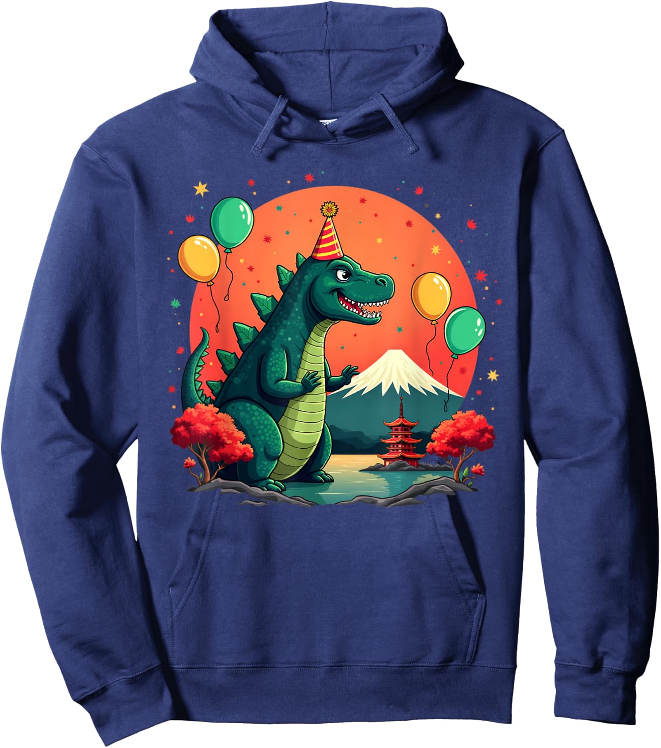 Kaiju Birthday Japan Monster Movie Bday Party Decorations Hoodie - Hoodie | Navy