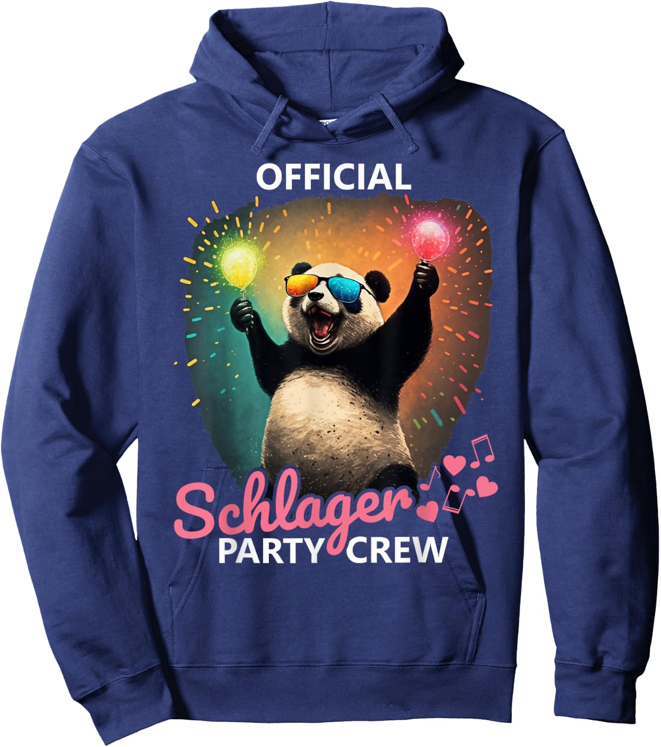 PARTY HASE Outfits für Party und Kneipentour Official Schlager Party Crew Hoodie - Hoodie | Navy