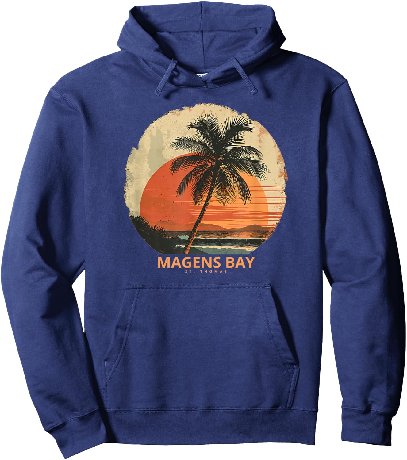 Magens Bay St Thomas Virgin Islands Vacation Tribal Beach Hoodie - Hoodie | Navy