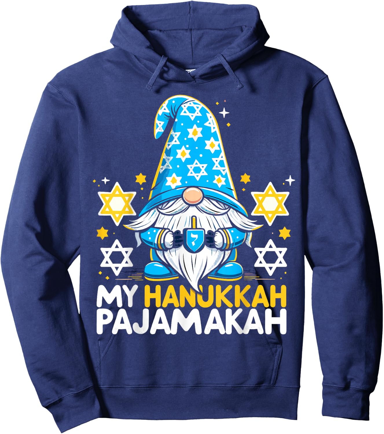 My Hanukkah Pajamakah Funny Chanukah Pajamas Hoodie - Hoodie | Navy
