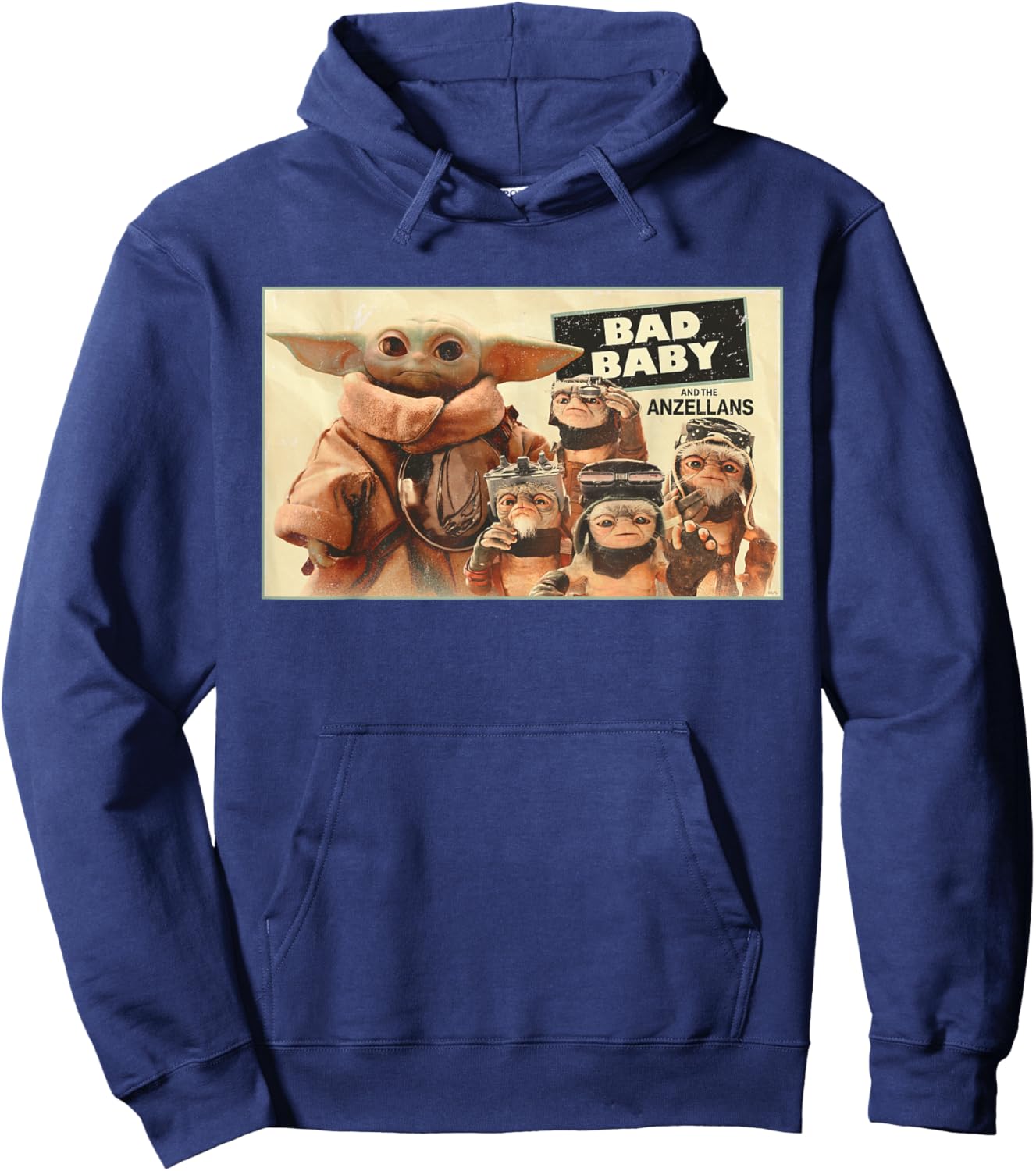 Star Wars The Mandalorian and Grogu Bad Baby & The Anzellans Hoodie - Hoodie | Navy