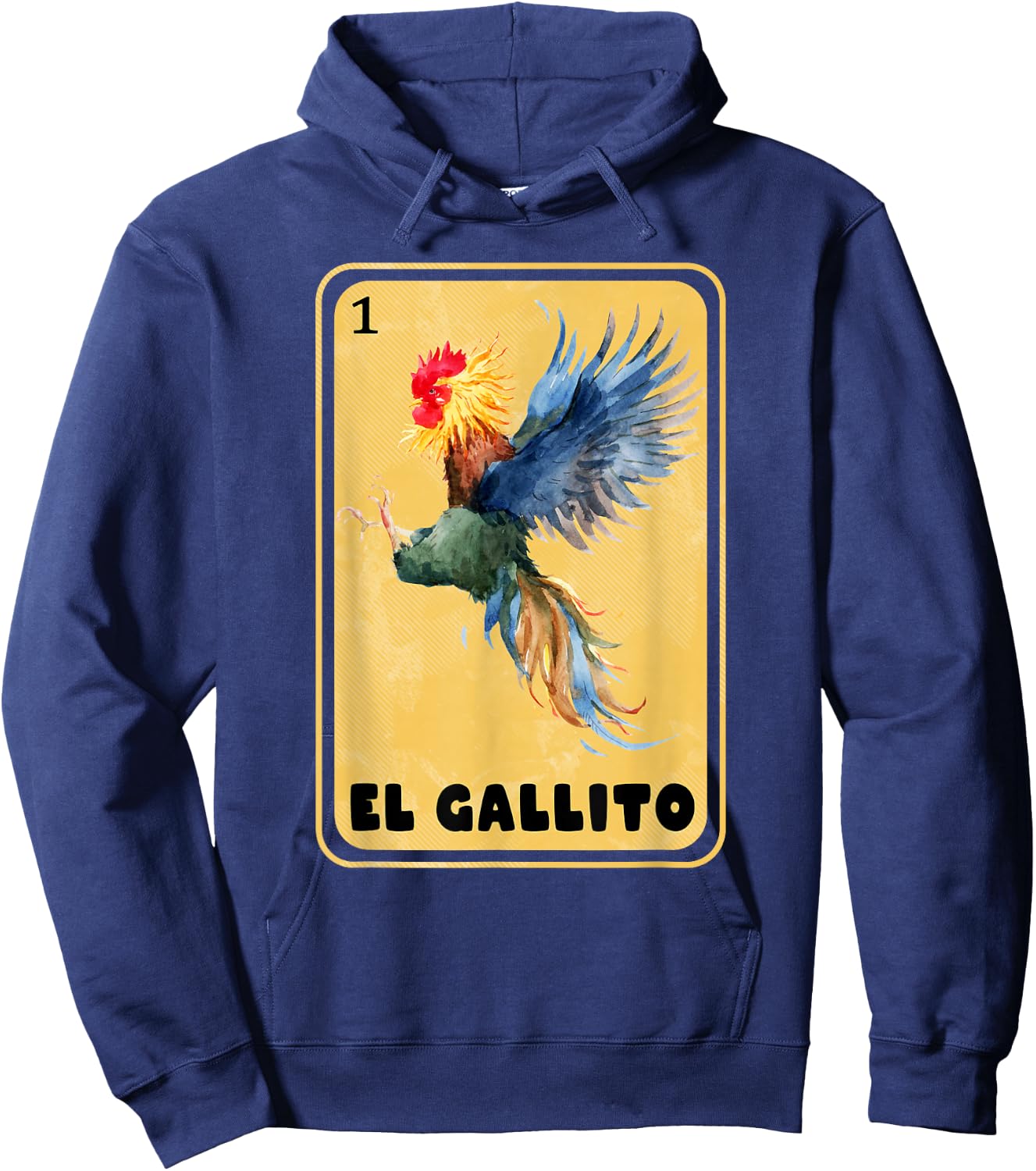 Funny Spanish-Mexican Bingo Gifts for Gallito - El Gallito Hoodie - Hoodie | Navy