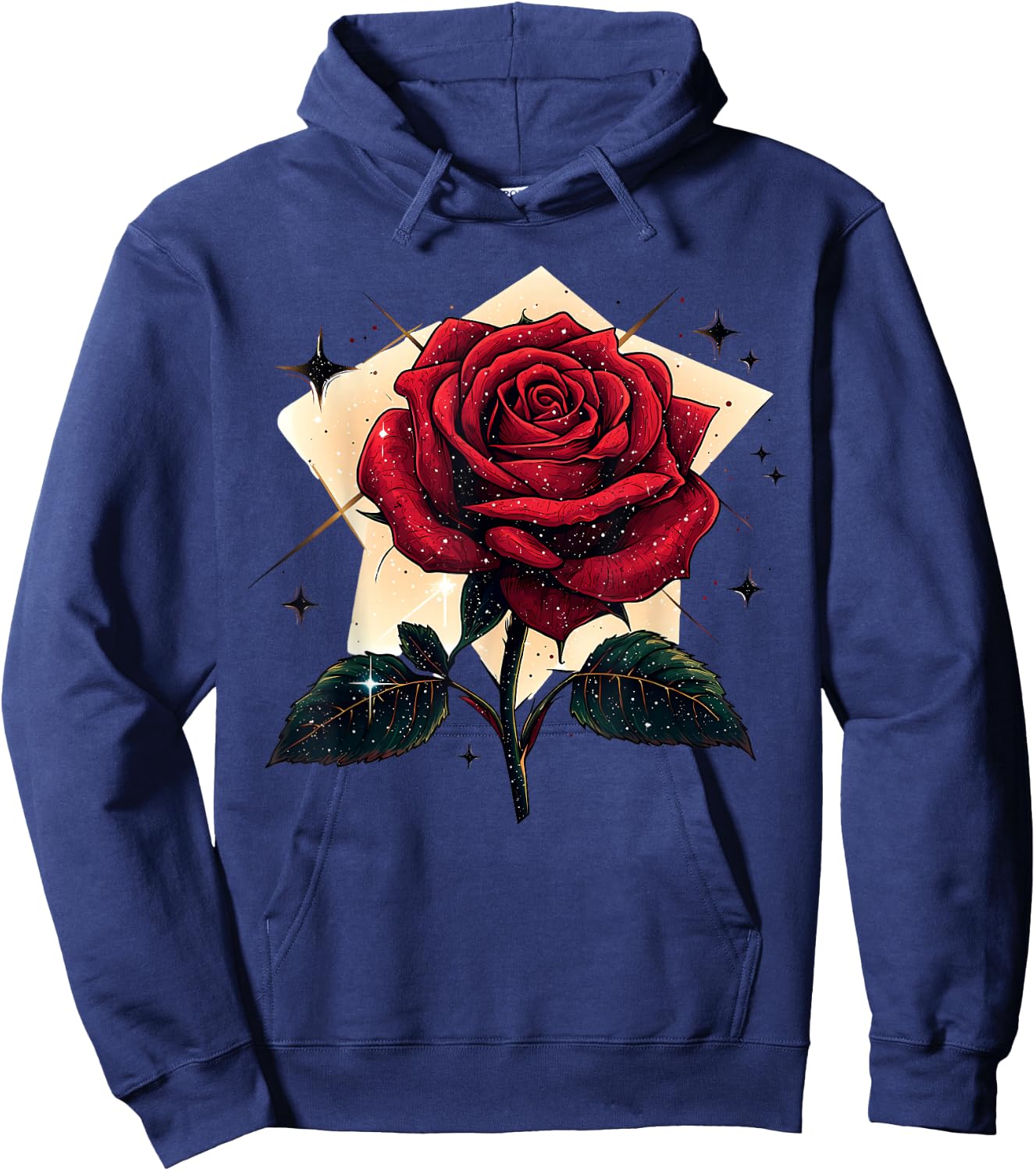 Red Rose Flower Botanist Garden Flower Red Rose Hoodie - Hoodie | Navy