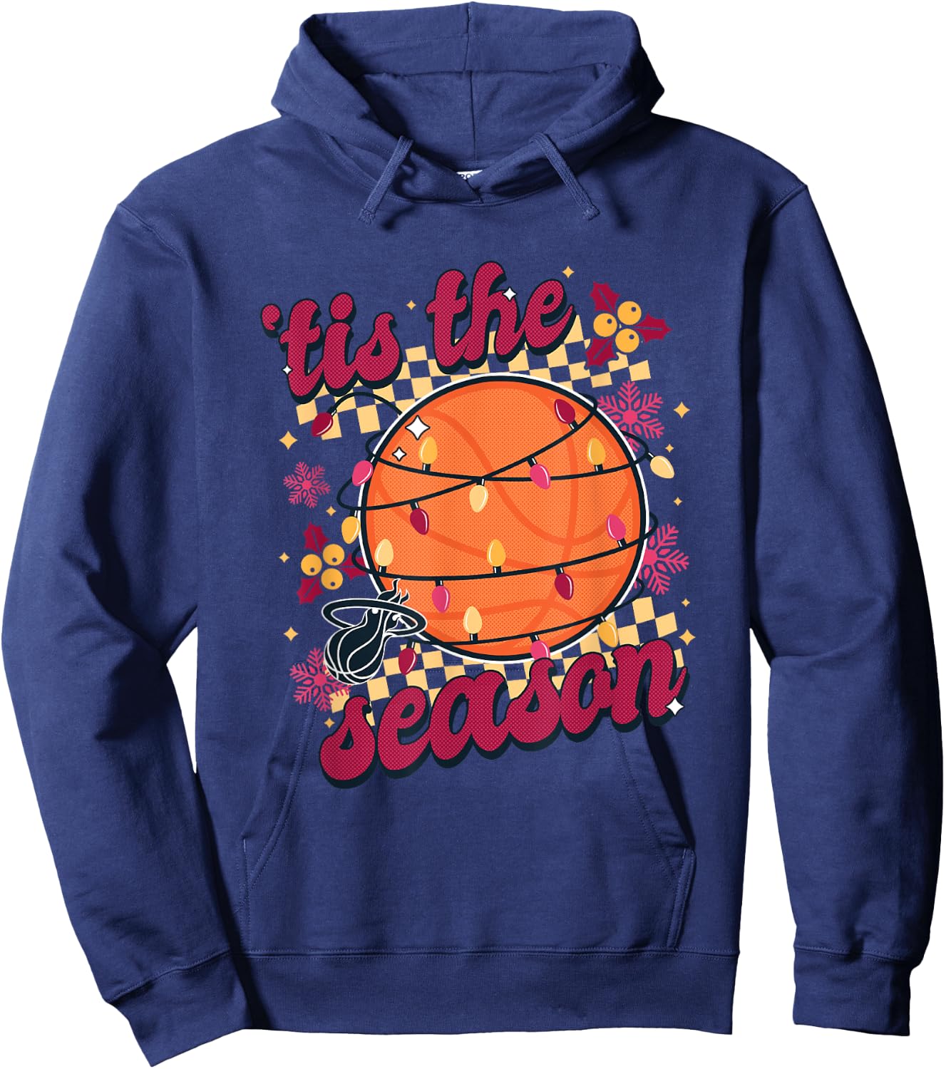 NBA Miami Heat Christmas Tis The Season Hoodie - Hoodie | Navy
