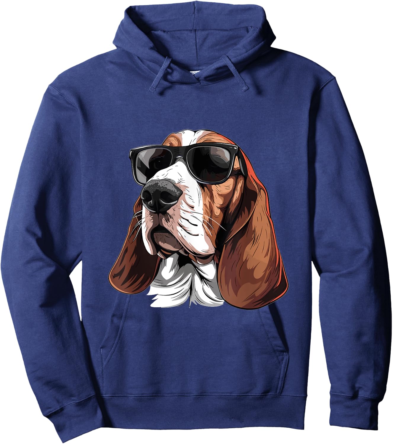 Basset Hound Sunglasses Dog Breed Graphic Hoodie - Hoodie | Navy