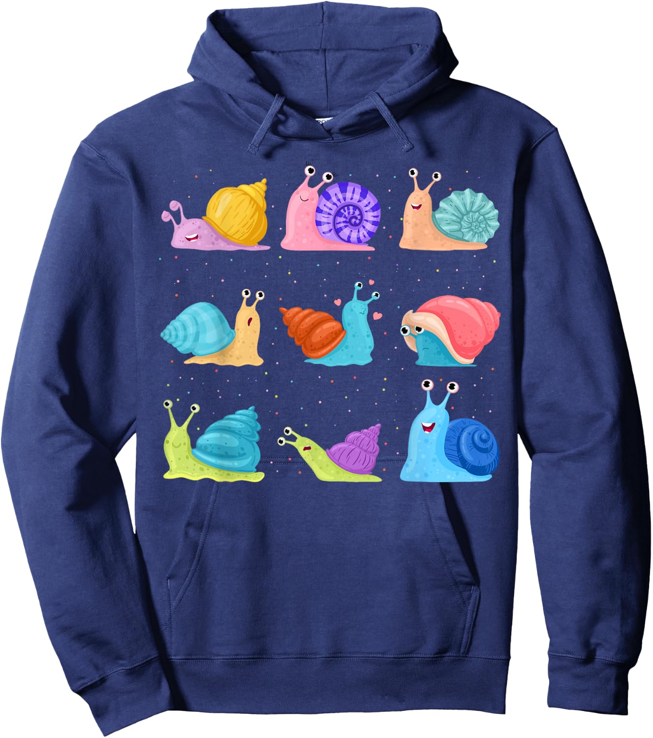 Funny Snail Garden Snail , black Hoodie - Hoodie | Navy