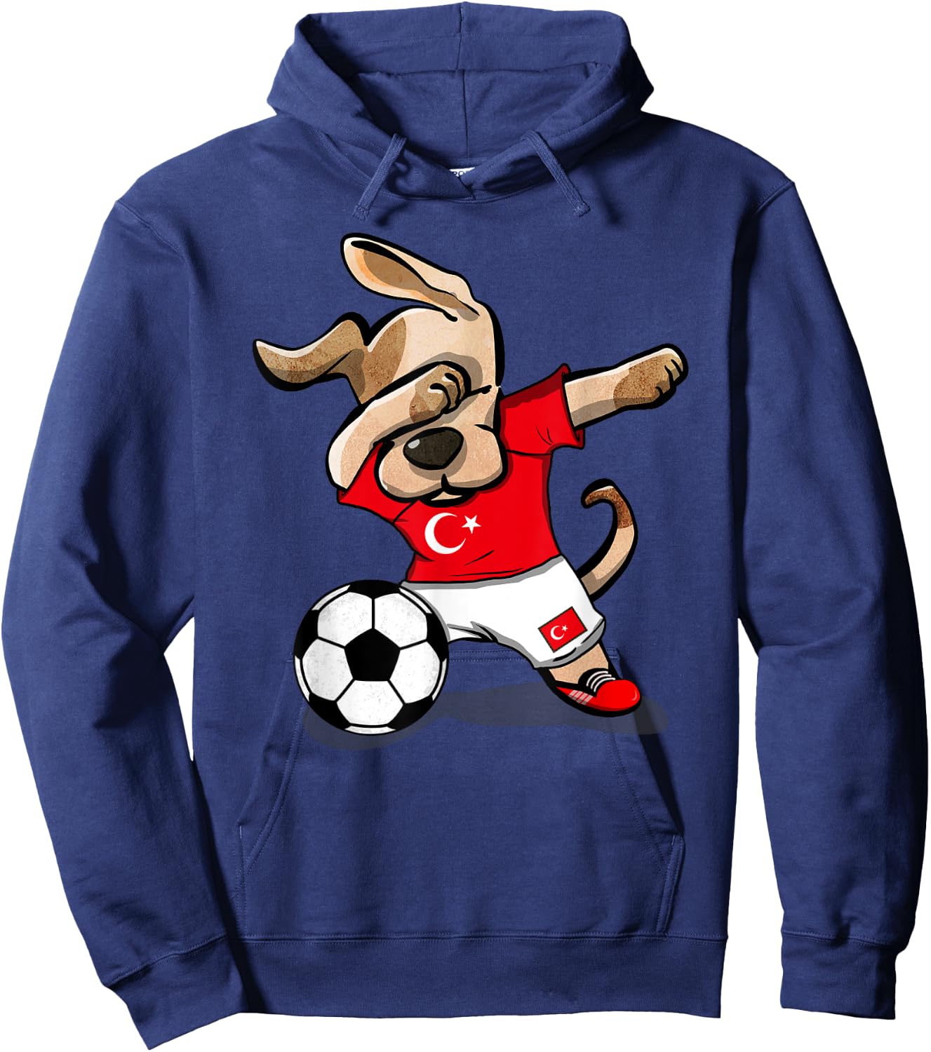 Dog Dabbing Soccer Turkey Jersey Shirt Turkish Football Men Women Kids Hoodie - Hoodie | Navy