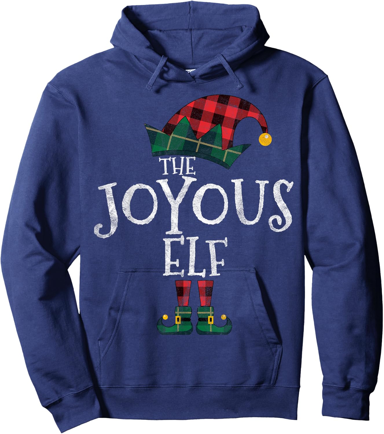The Joyous Elf Matching Family Group Gift Funny Christmas Hoodie - Hoodie | Navy