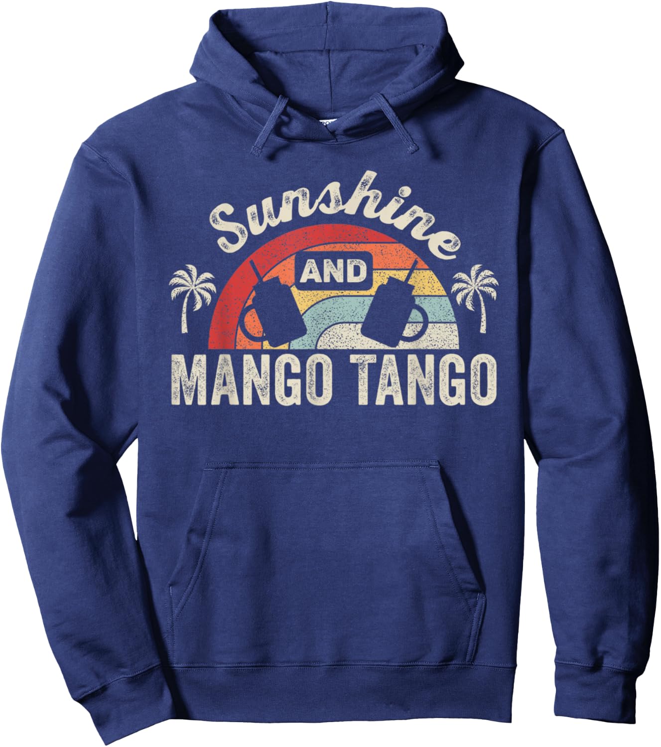 Retro Sunshine And Mango Tango Summer Men Women Juice Hoodie - Hoodie | Navy