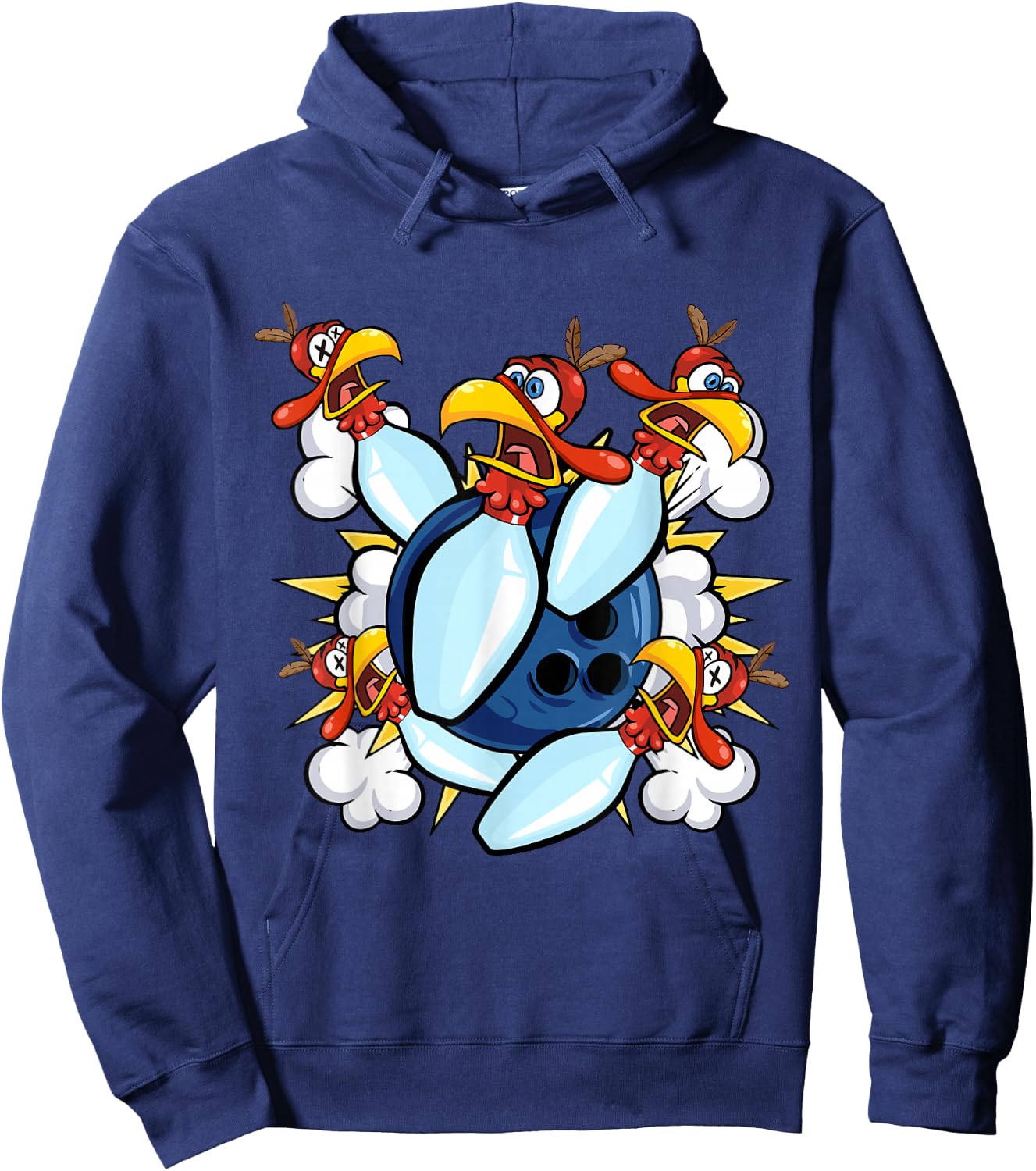 Thanksgiving Bowl Bowler Strike Pin Sport Turkey Bowling Hoodie - Hoodie | Navy