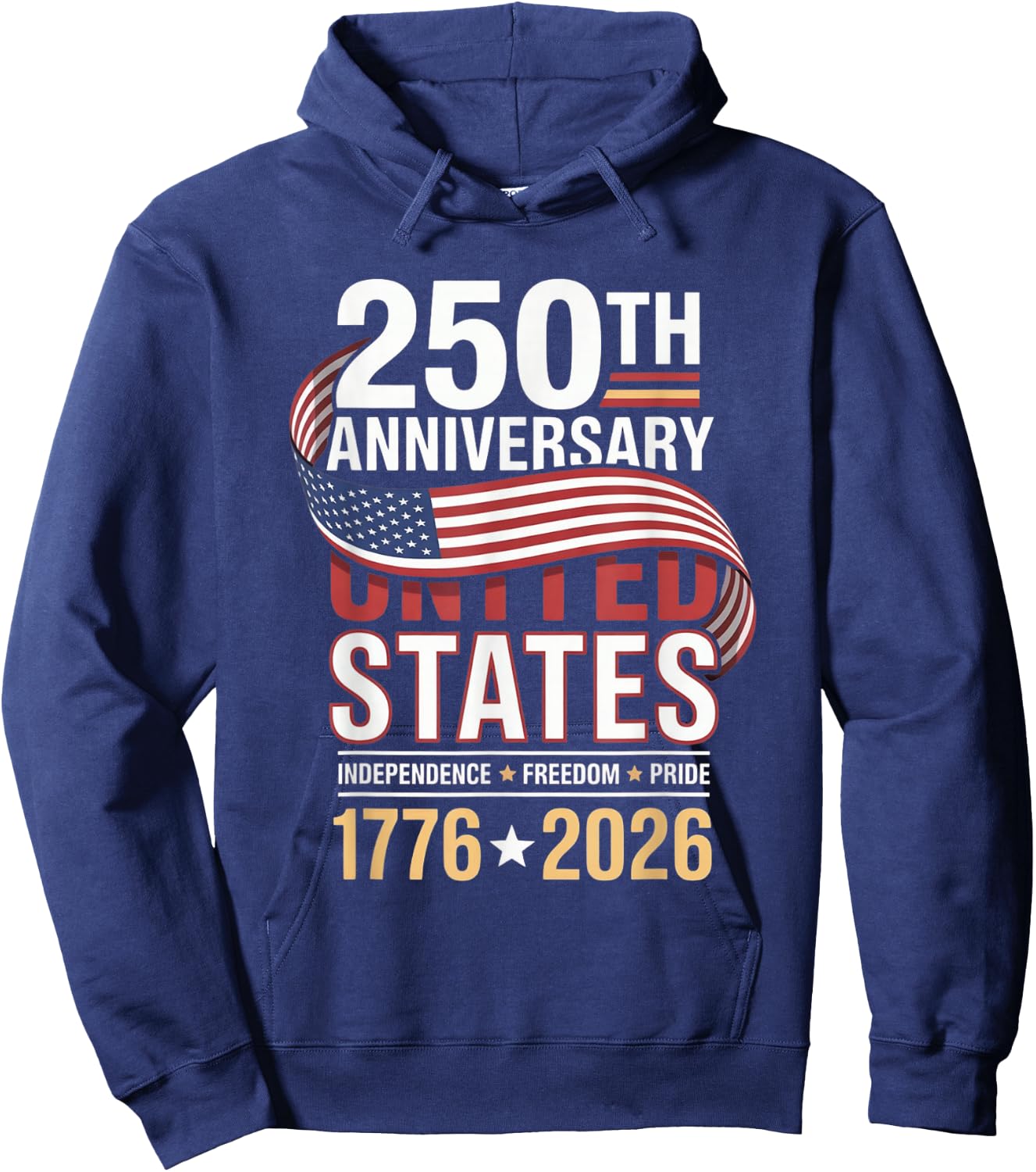 250 Anniversary USA 4th of July Patriotic 250 Years American Hoodie - Hoodie | Navy