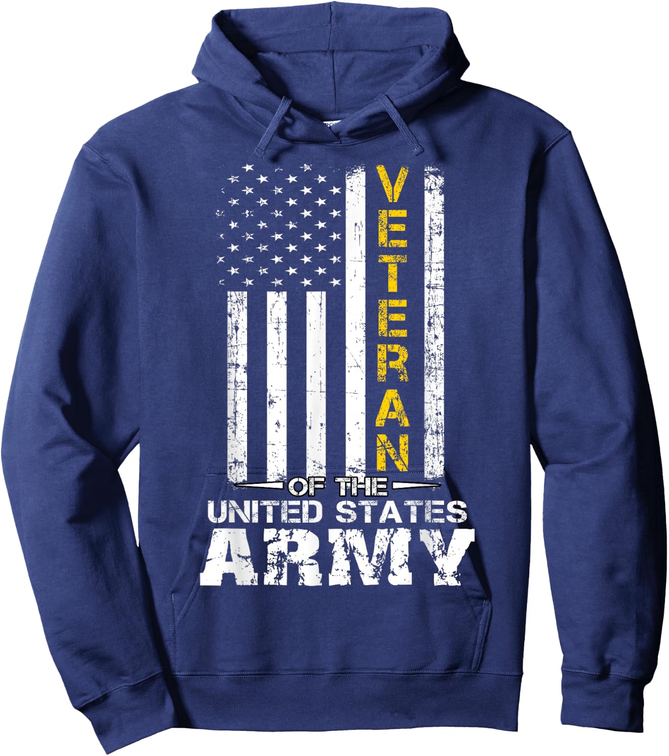 Veteran of United States US Army Veteran Gold Hoodie - Hoodie | Navy