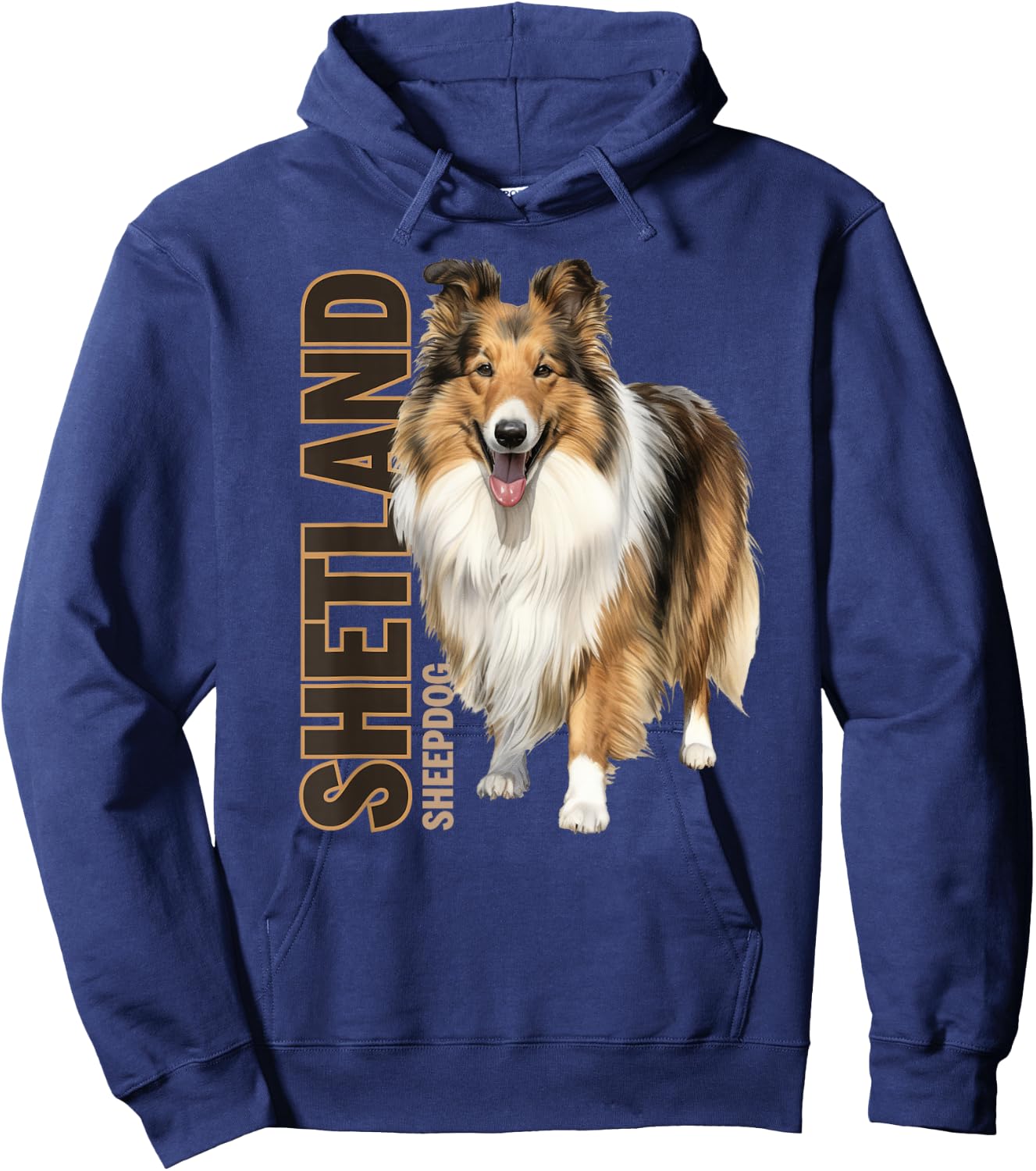 Shetland Sheepdog Watercolor Hoodie - Hoodie | Navy