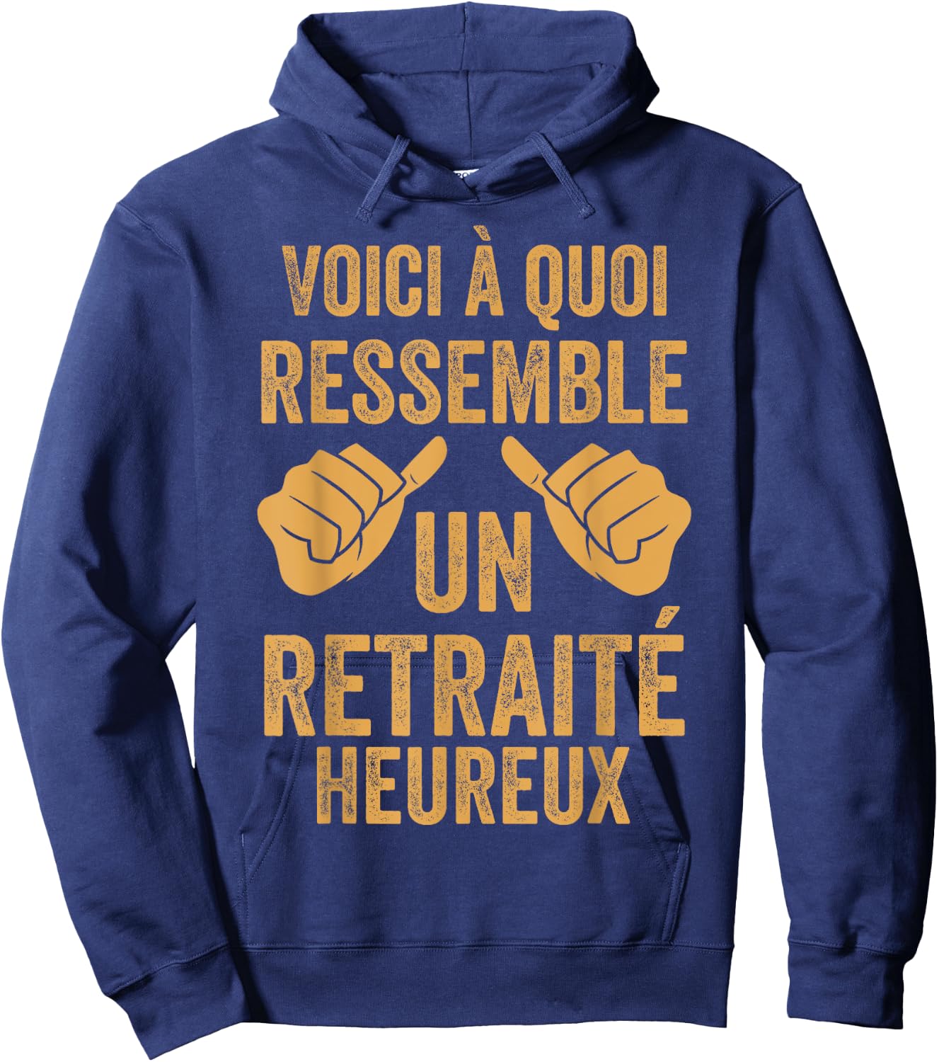Funny Retirement Man What A Happy Pensioner Looks Like Hoodie - Hoodie | Navy
