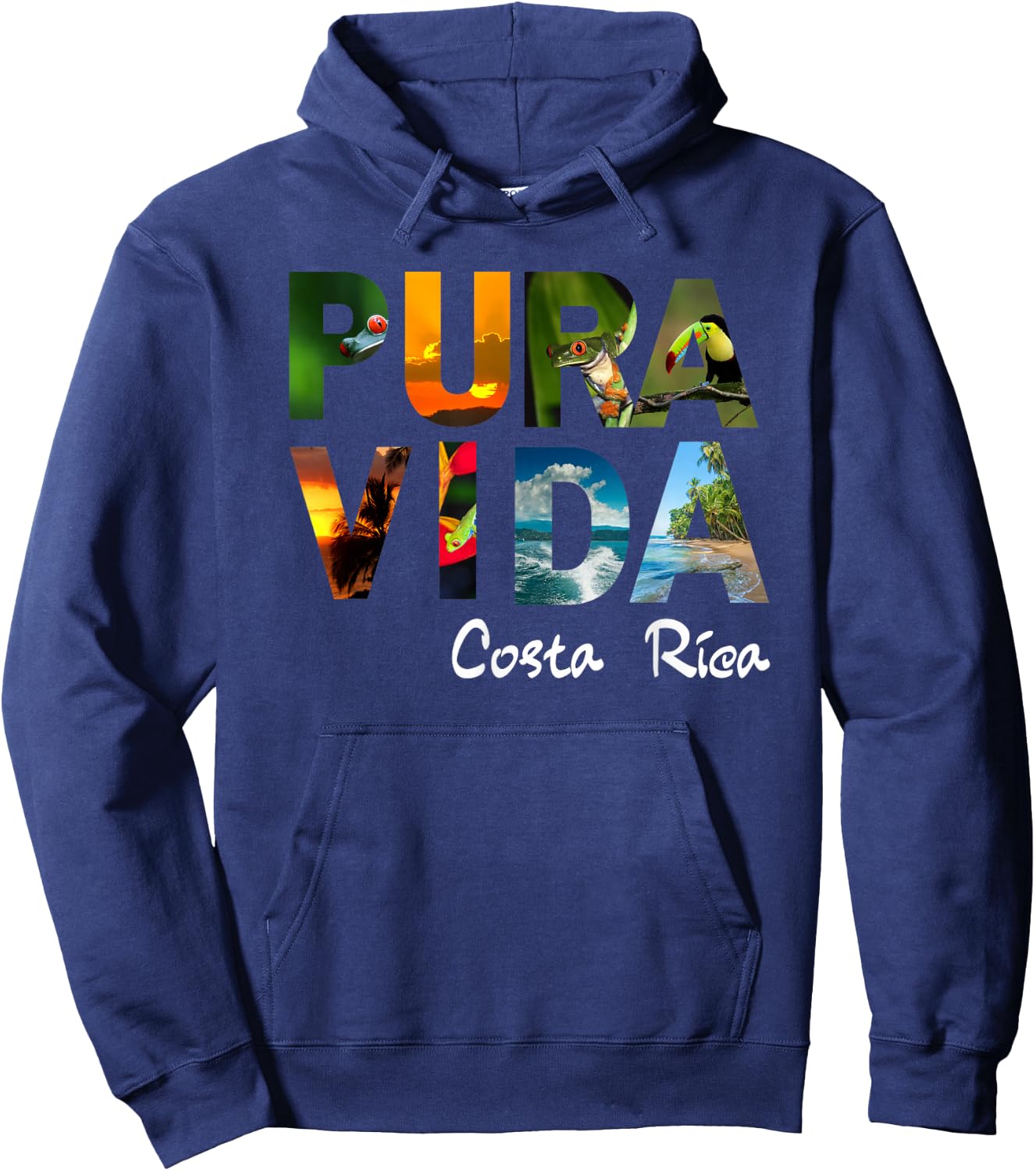 Pura Vida Costa Rica Men Women Kids Friend Gift Souvenir Hoodie - Hoodie | Navy