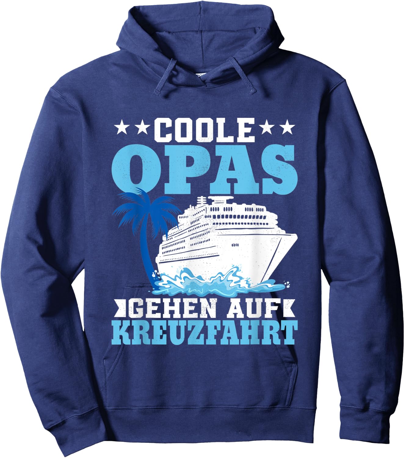 Cool Grandpa Go On Cruise Ship Grandfather Holiday Hoodie - Hoodie | Navy