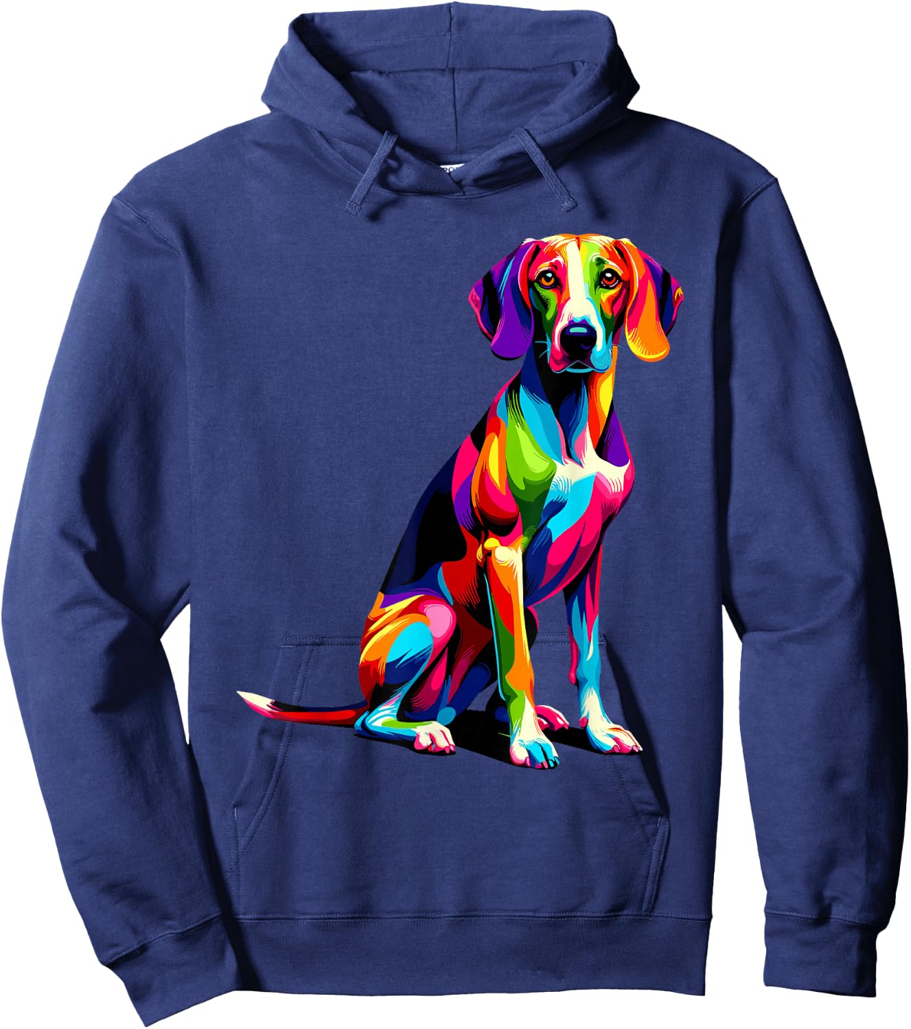 Colorful Pop Art American Foxhound Foxhounds Hoodie - Hoodie | Navy