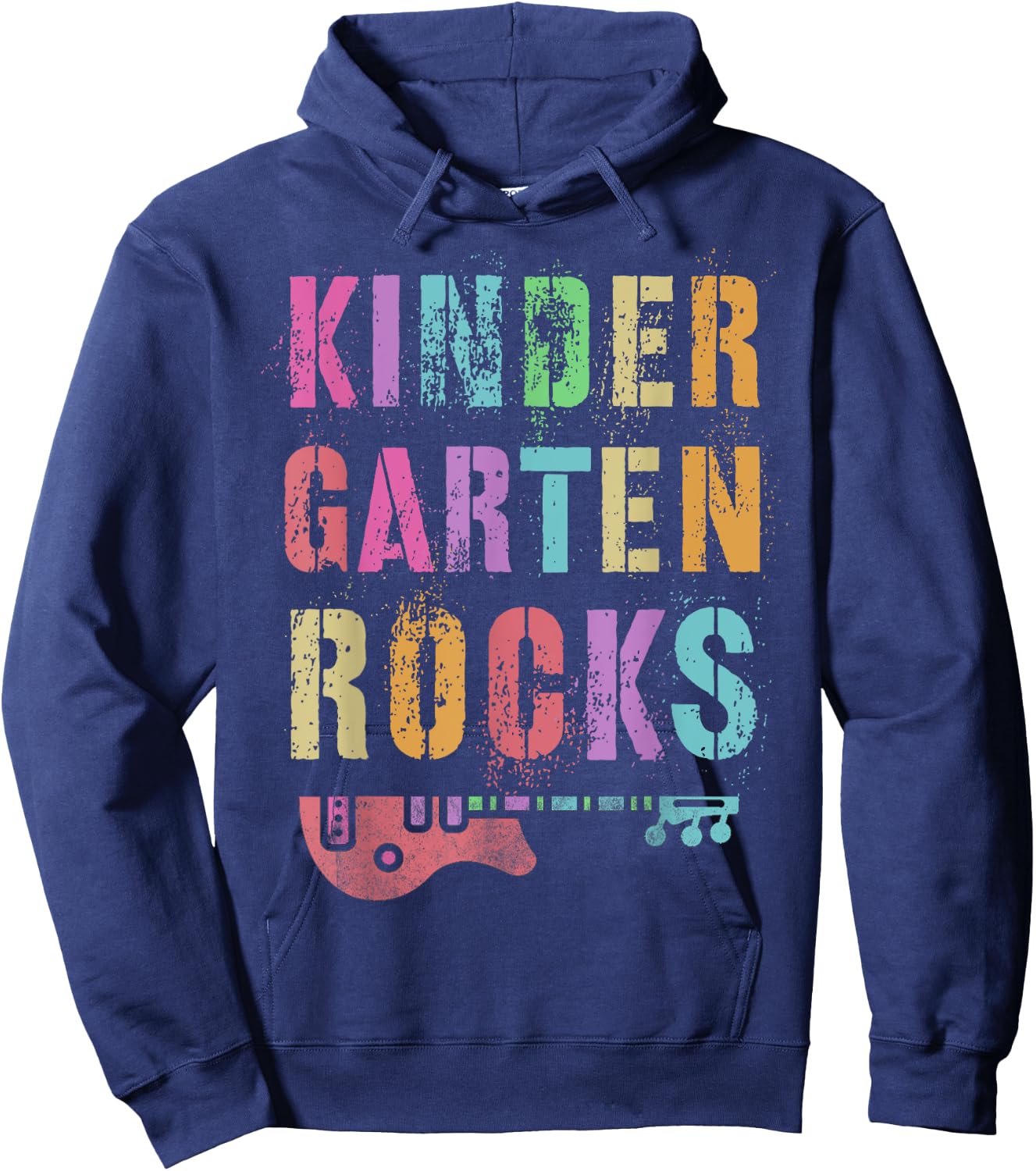 KINDERGARTEN ROCKS Teacher Crew Rock Star Kinder Team Hoodie - Hoodie | Navy