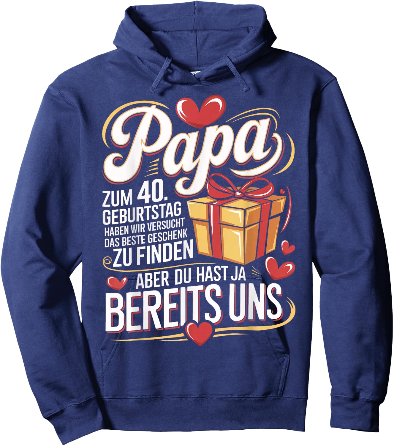 40th Birthday Man Woman 40 Years 1984 Decorative Funny Gift , black Hoodie - Hoodie | Navy