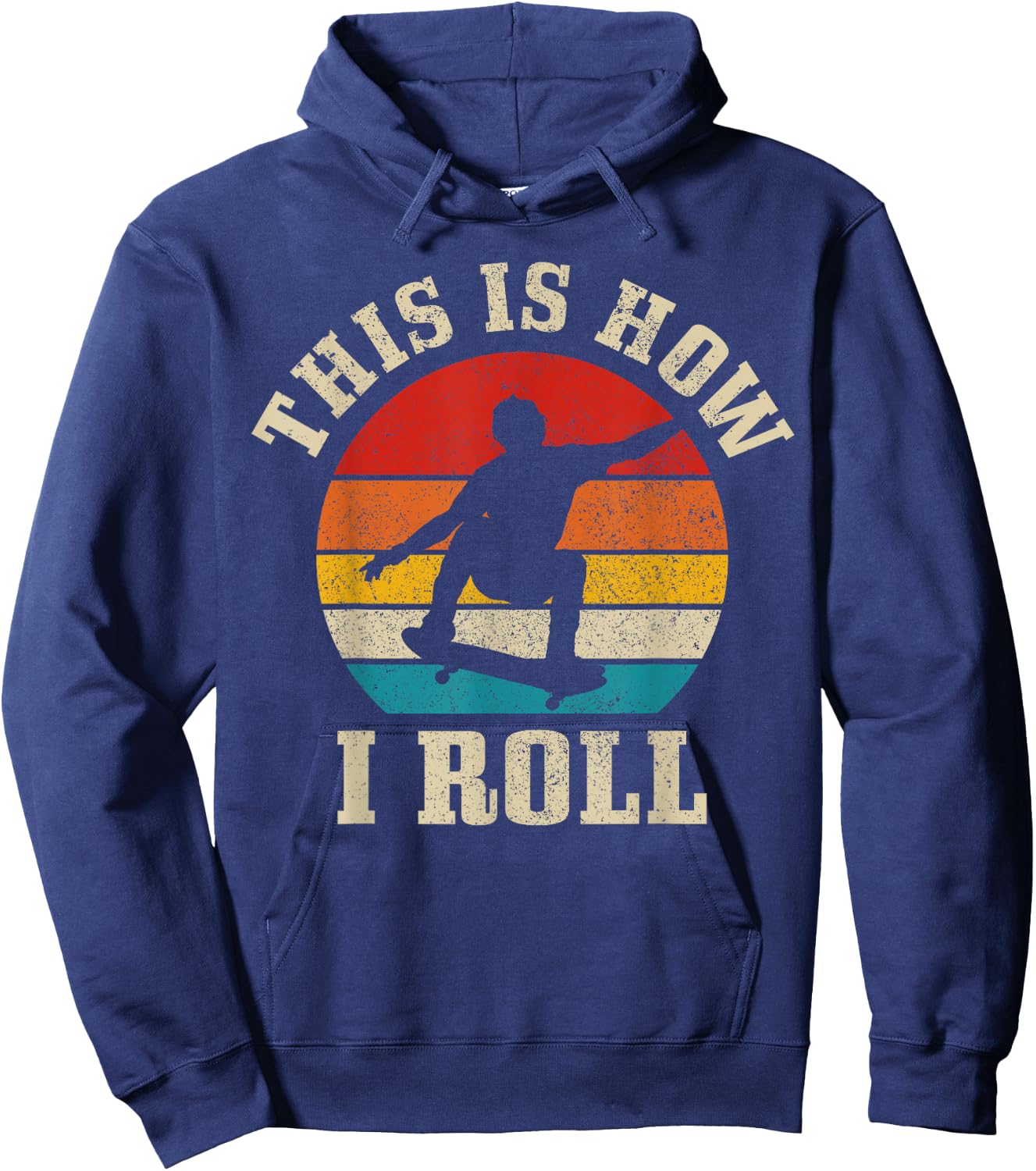 Skater Gift Vintage Skateboarding Skateboard Skate Skating Hoodie - Hoodie | Navy