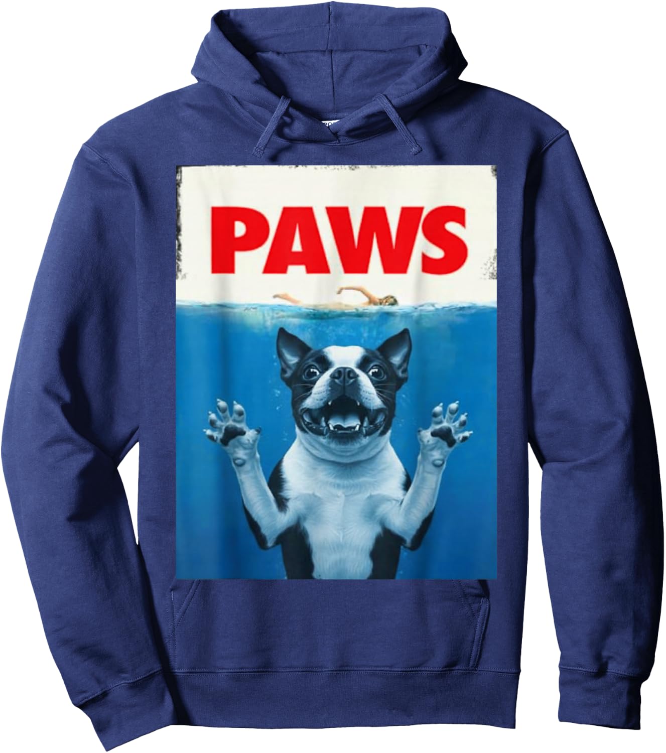 Paws Boston Terrier Dog Shirts Funny Gifts Women Kid Hoodie - Hoodie | Navy