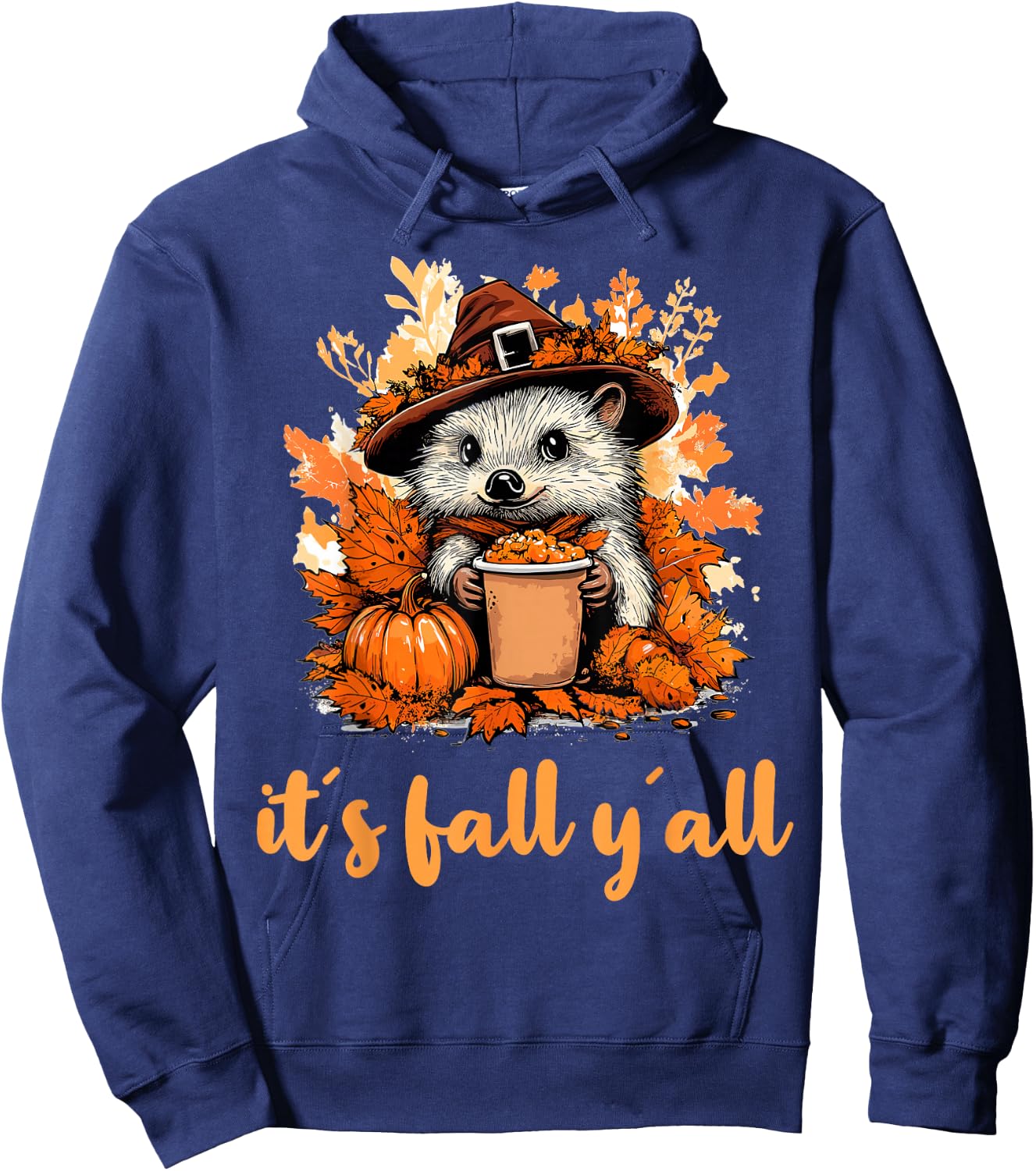 Hedgehog Fall Thanksgiving it´s fall yáll Hoodie - Hoodie | Navy