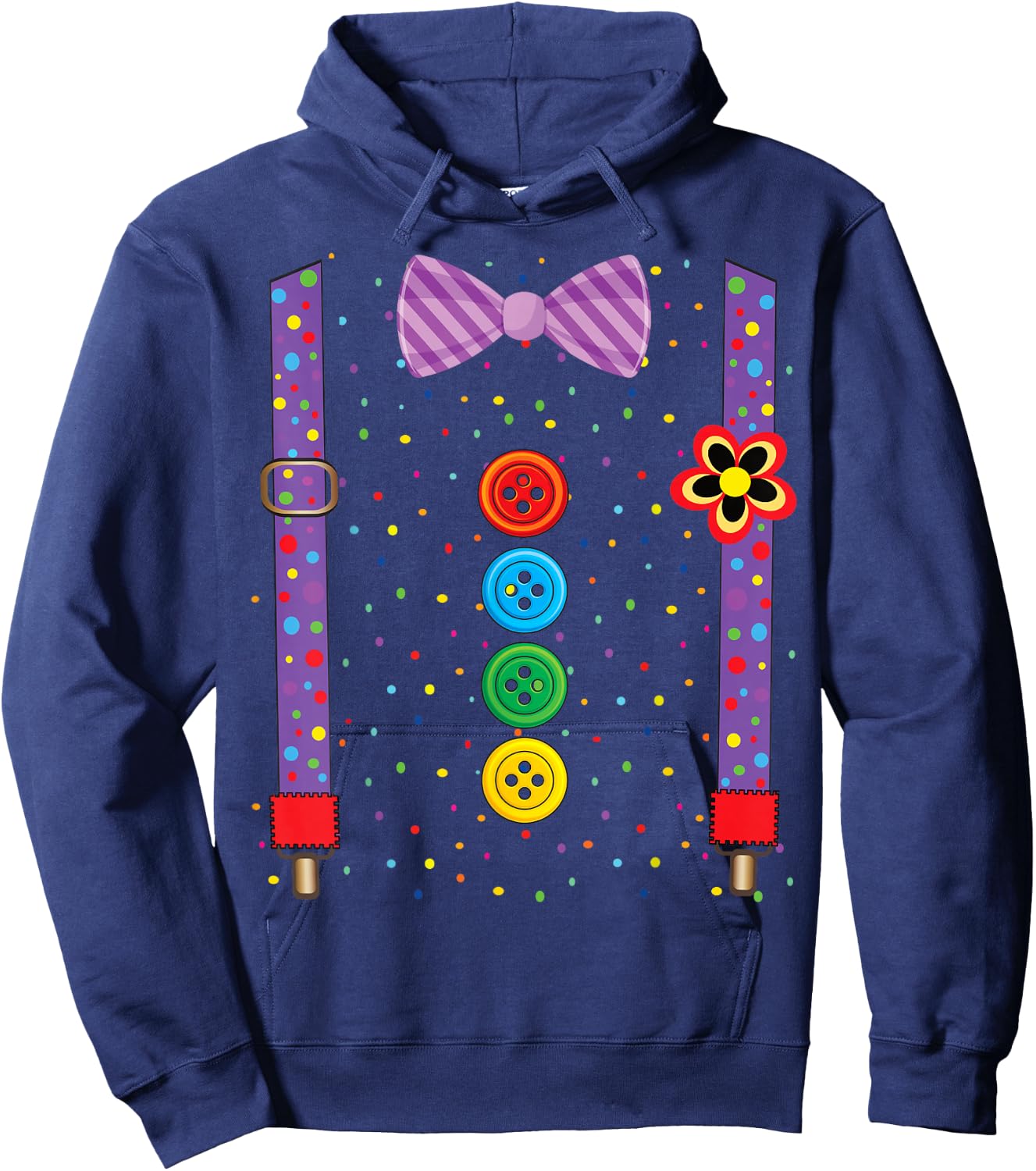 Clown Carnival Costume Clown Costume Clown Fancy Dress Hoodie - Hoodie | Navy