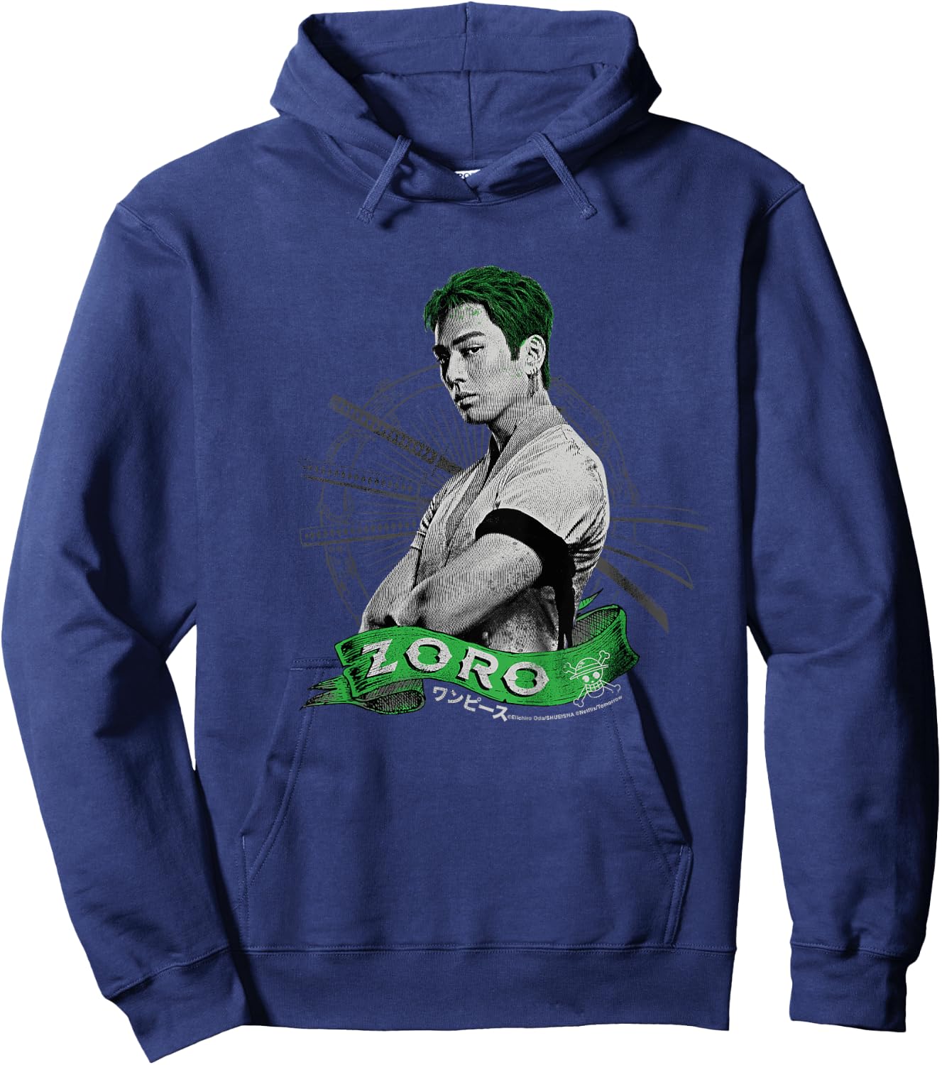 Child Roronoa Zoro Live Action Straw Hat Pirate Hunter for Kids , Black, 2 Hoodie - Hoodie | Navy