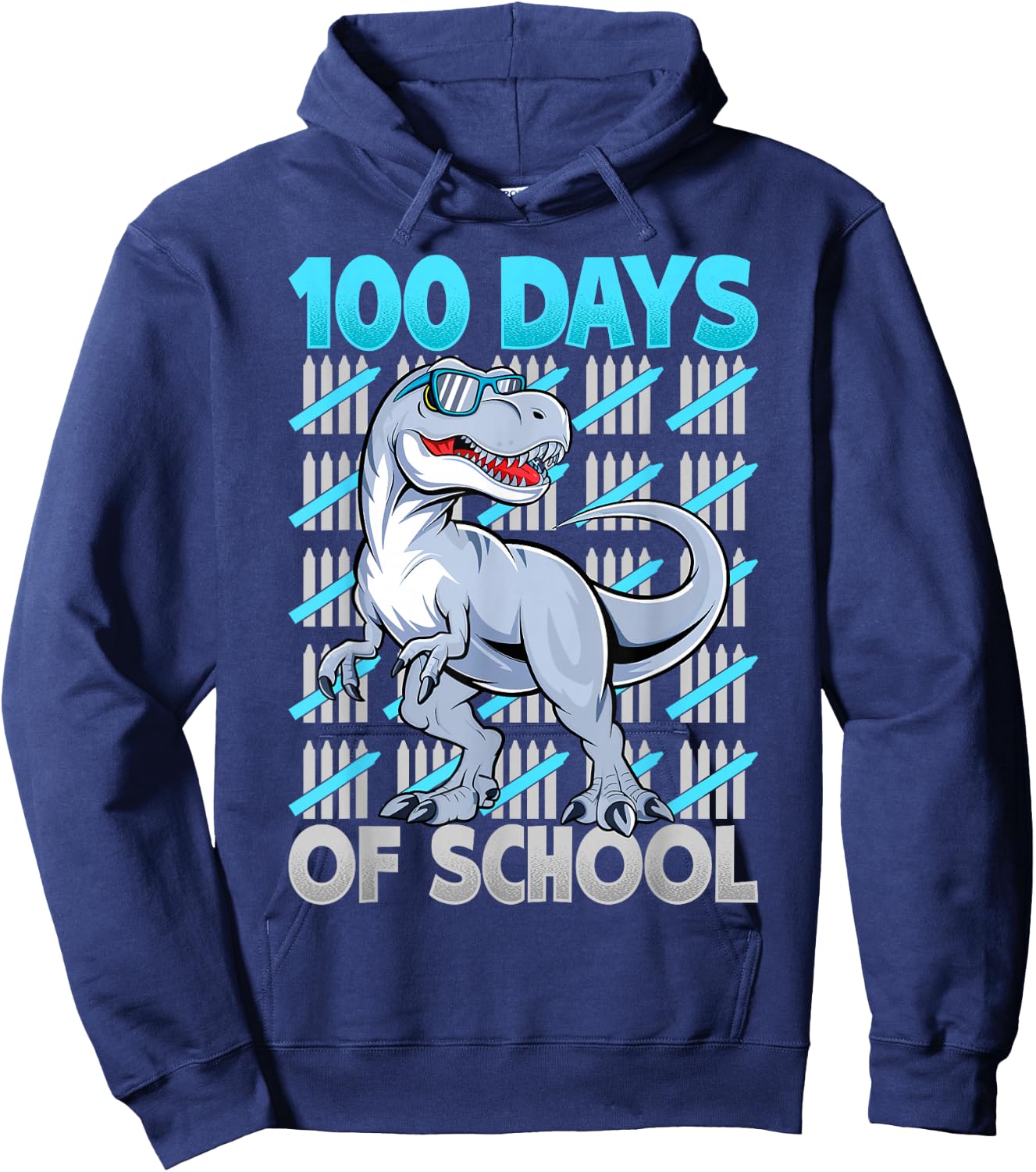 100 Days of School Shirt Boys Girls Kids 100th Day Teacher Hoodie - Hoodie | Navy
