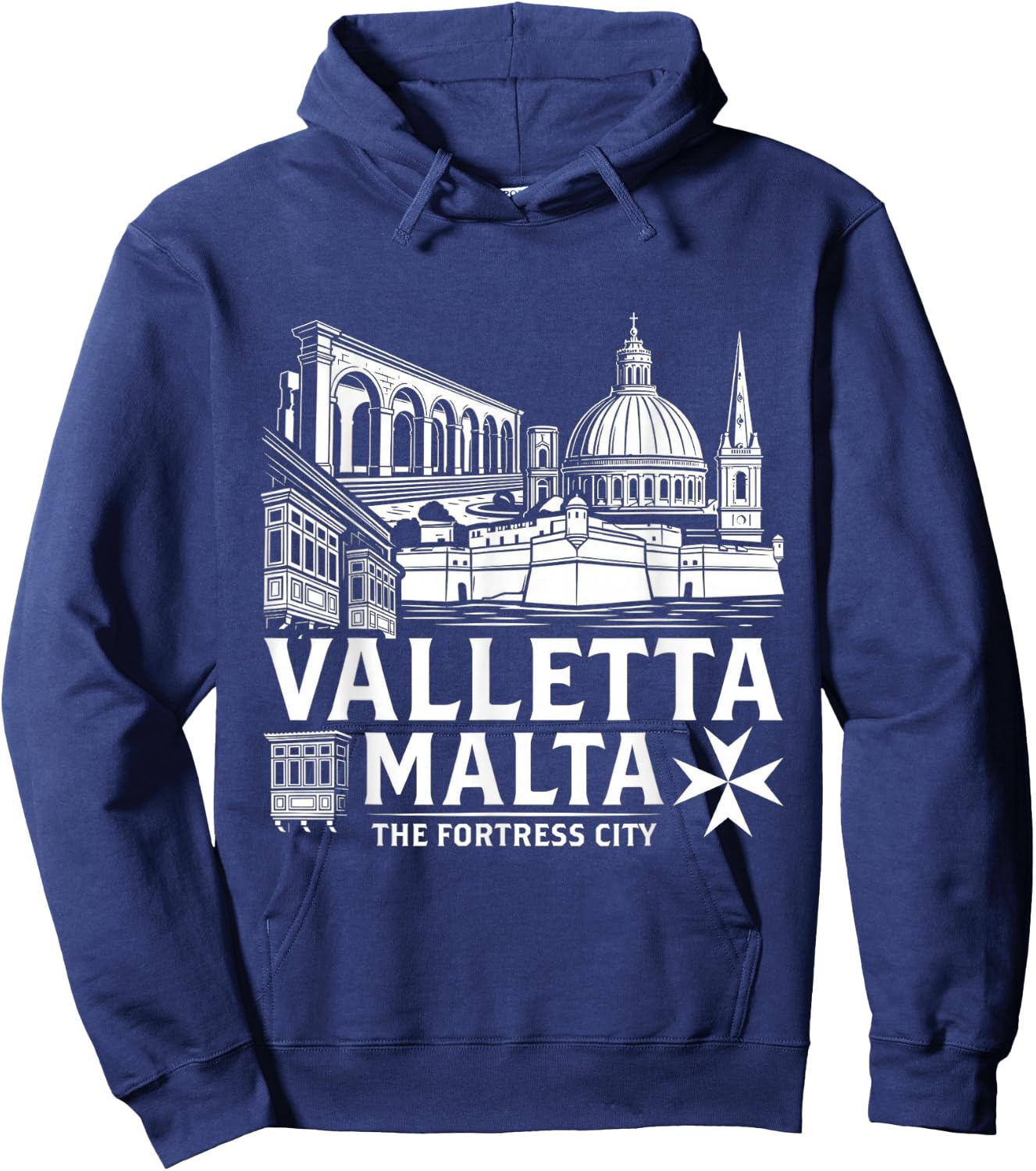 Cadeau Souvenir de Voyage de la Valette Malte Hoodie - Hoodie | Navy
