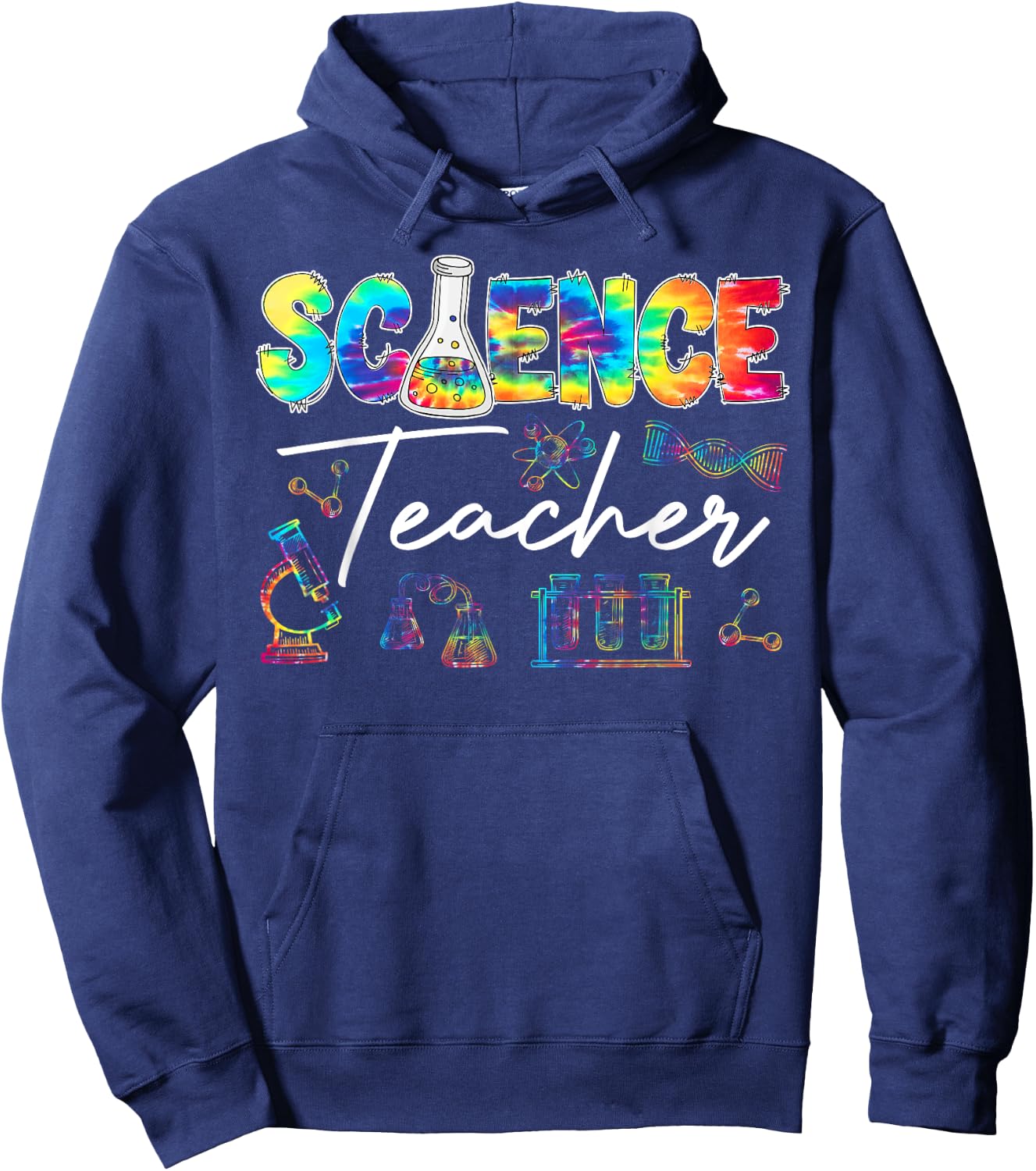 Science Teacher Tie Dye First Day Of School Back To School Men Women Girls Kids Hoodie - Hoodie | Navy