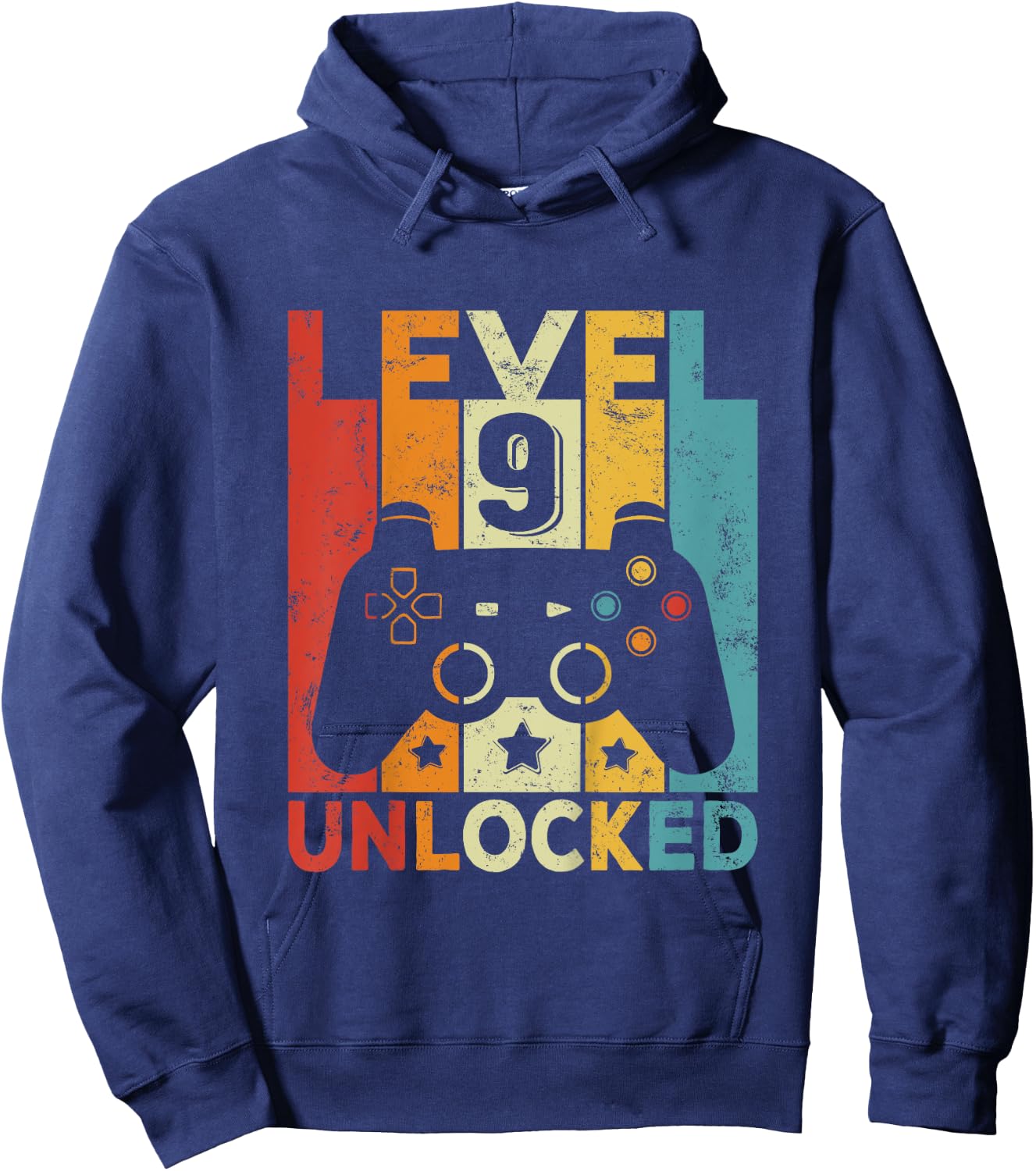 Enfant 9 Anniversaire Garçon Fille 9 Ans Jeu Manette Gamer Hoodie - Hoodie | Navy