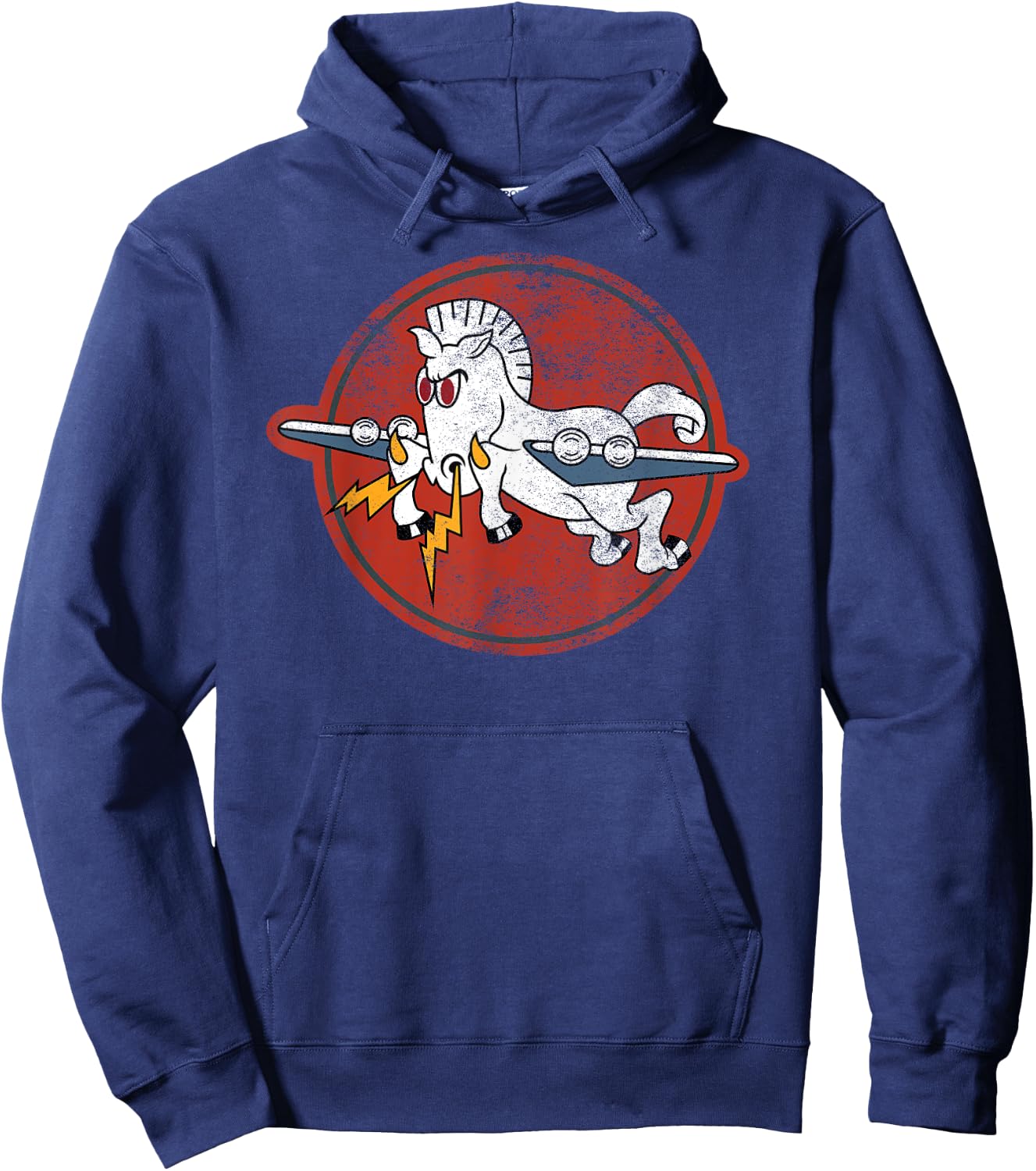 WW2 532 Bomb Training Squadron Bomber Patch Horse Military Hoodie - Hoodie | Navy