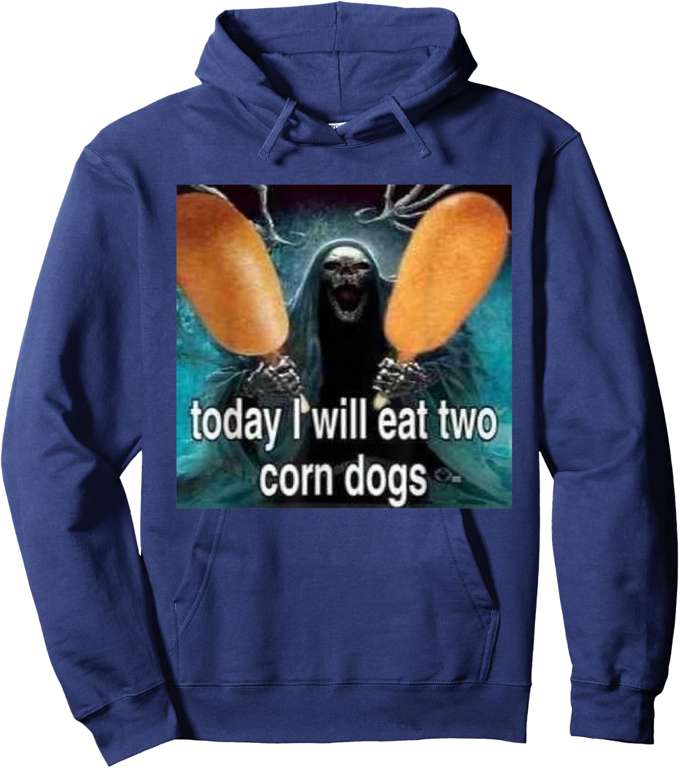 Today i Will eat Two Corn Dogs Hoodie - Hoodie | Navy