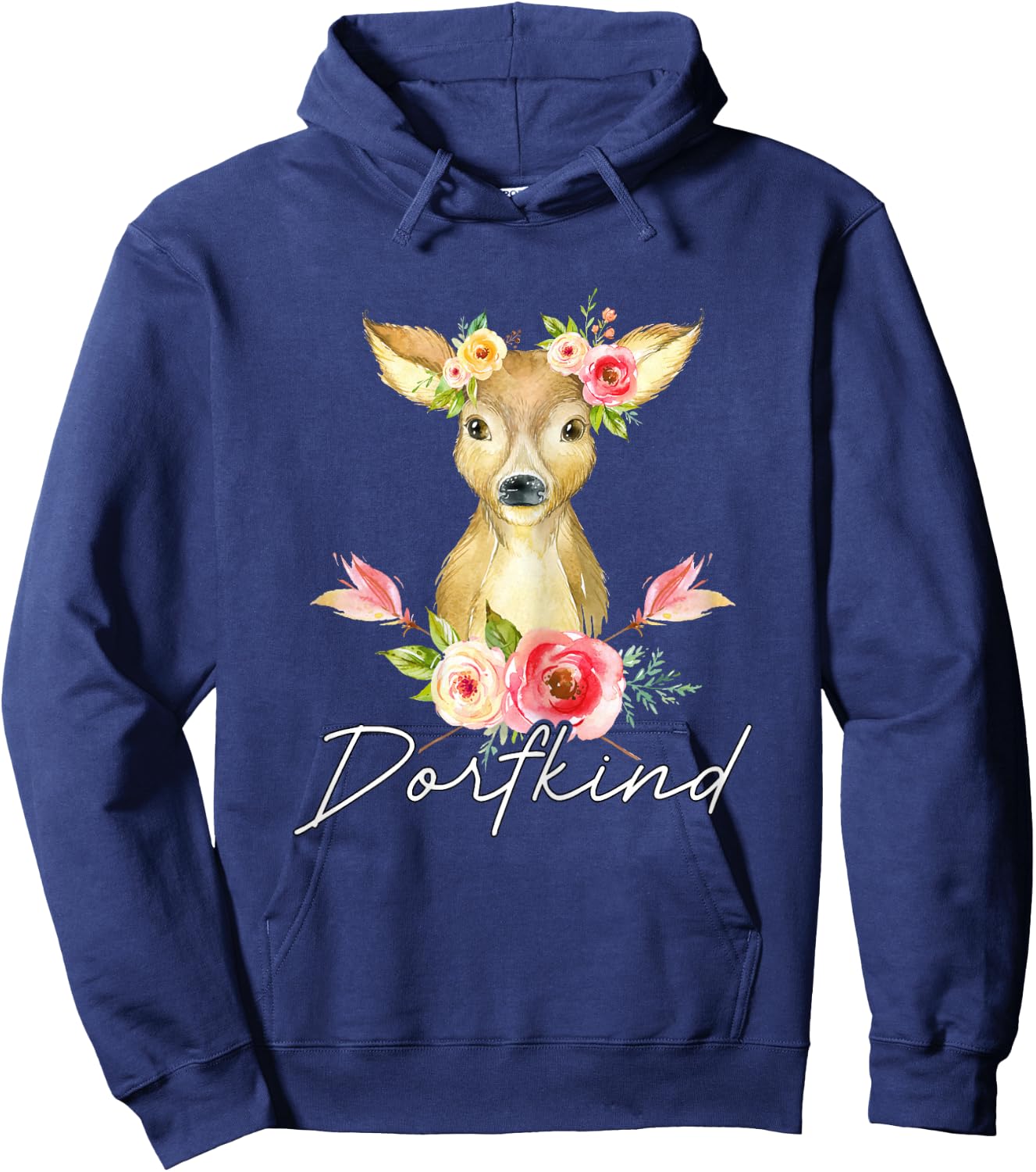 Dorfkind Women's Costume Shirt Girls Children Village Child , black Hoodie - Hoodie | Navy