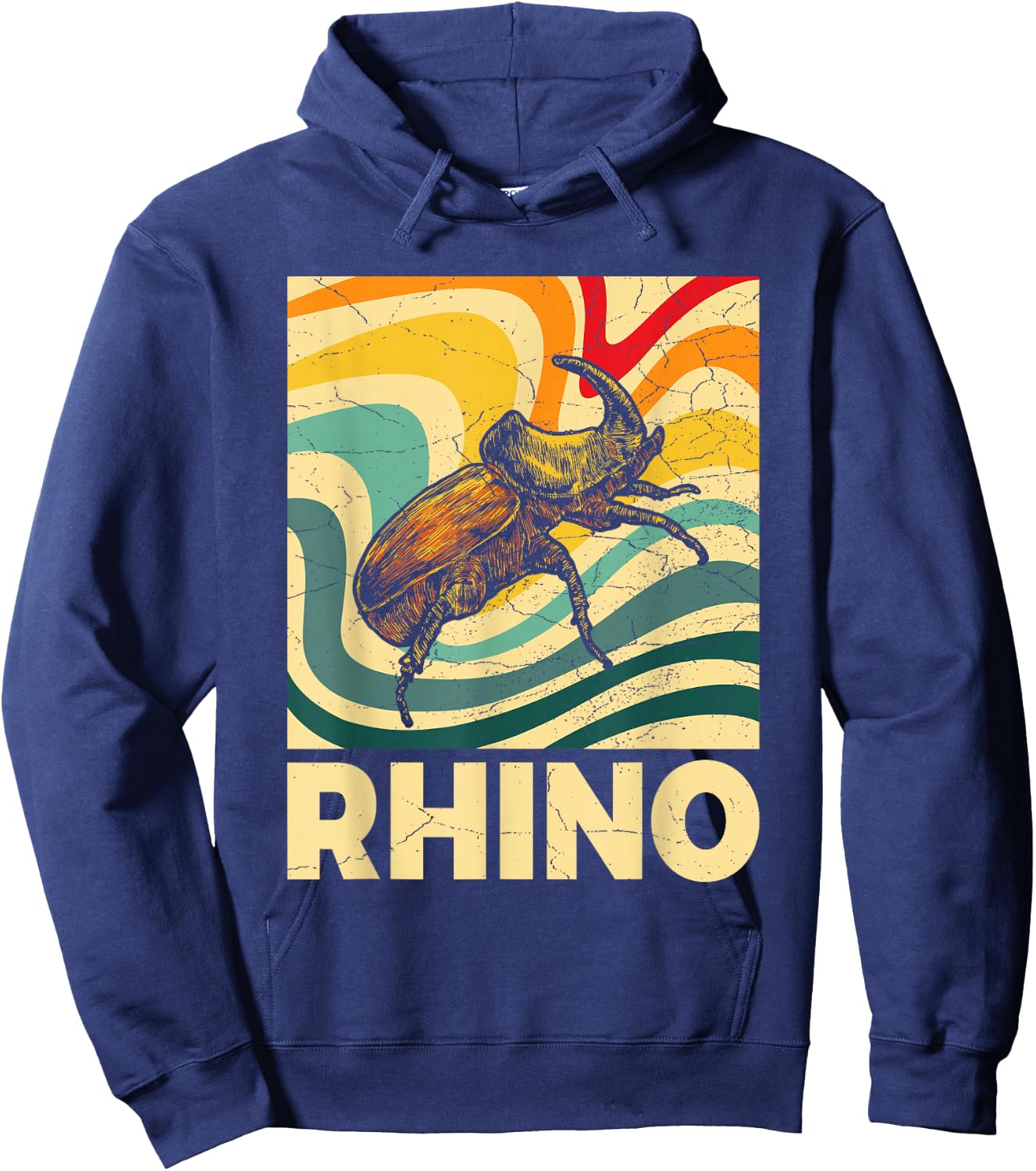RHINO Design for a Rhino Beetle Fan Hoodie - Hoodie | Navy