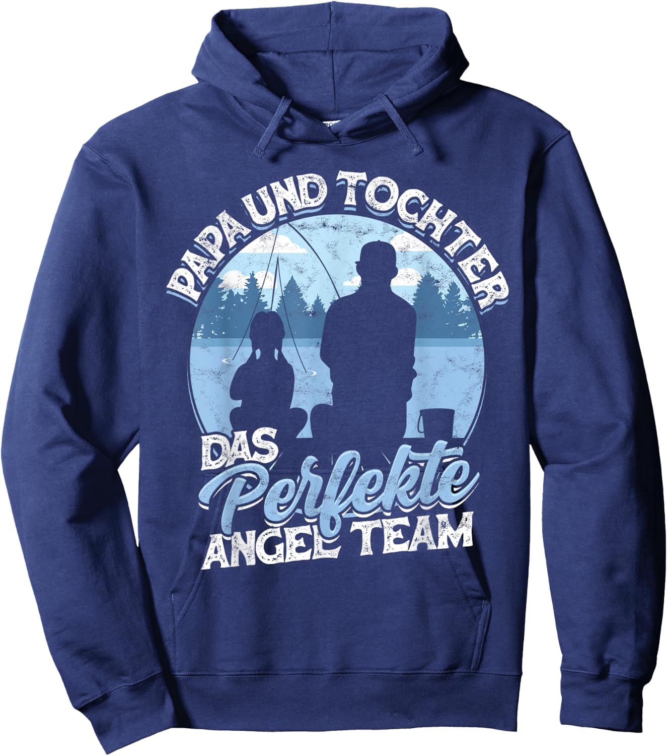 Papa & Tochter Das Perfekte Angel Team Fischen Angeln Angler Hoodie - Hoodie | Navy