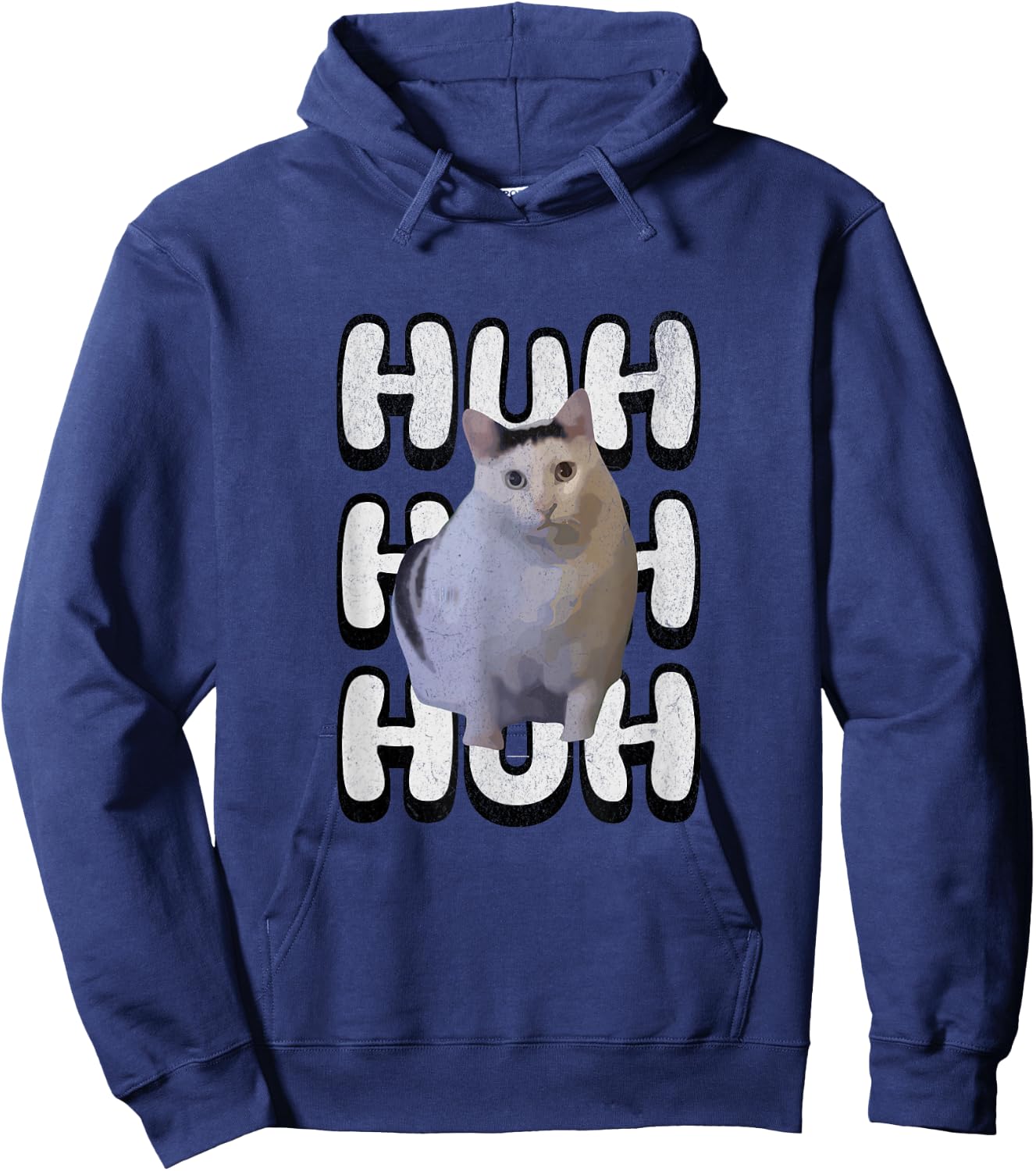 Huh! Cat Meme, beliebtes Internet Meme Cat Day Weihnachten Hoodie - Hoodie | Navy