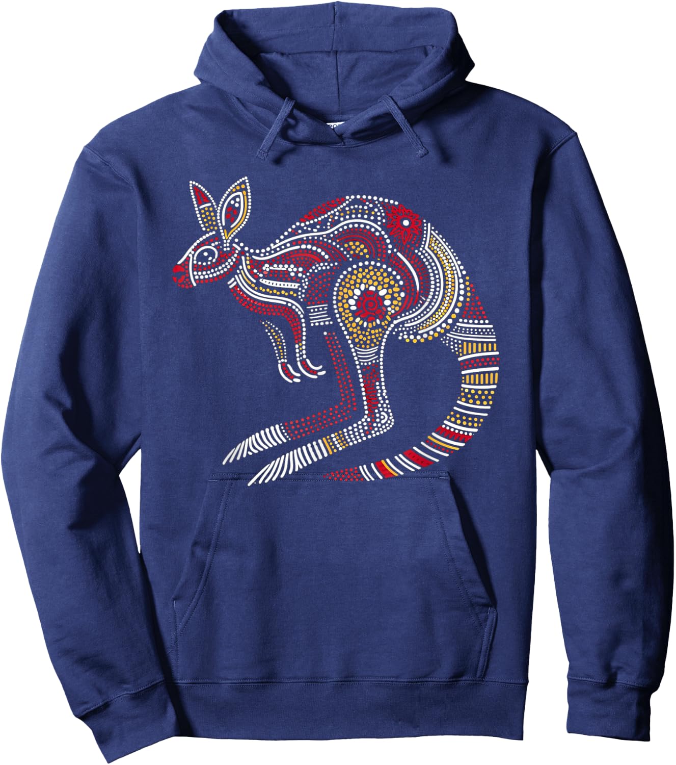 Australian Aboriginal Kangaroo Funny Australia Animal Lover Hoodie - Hoodie | Navy